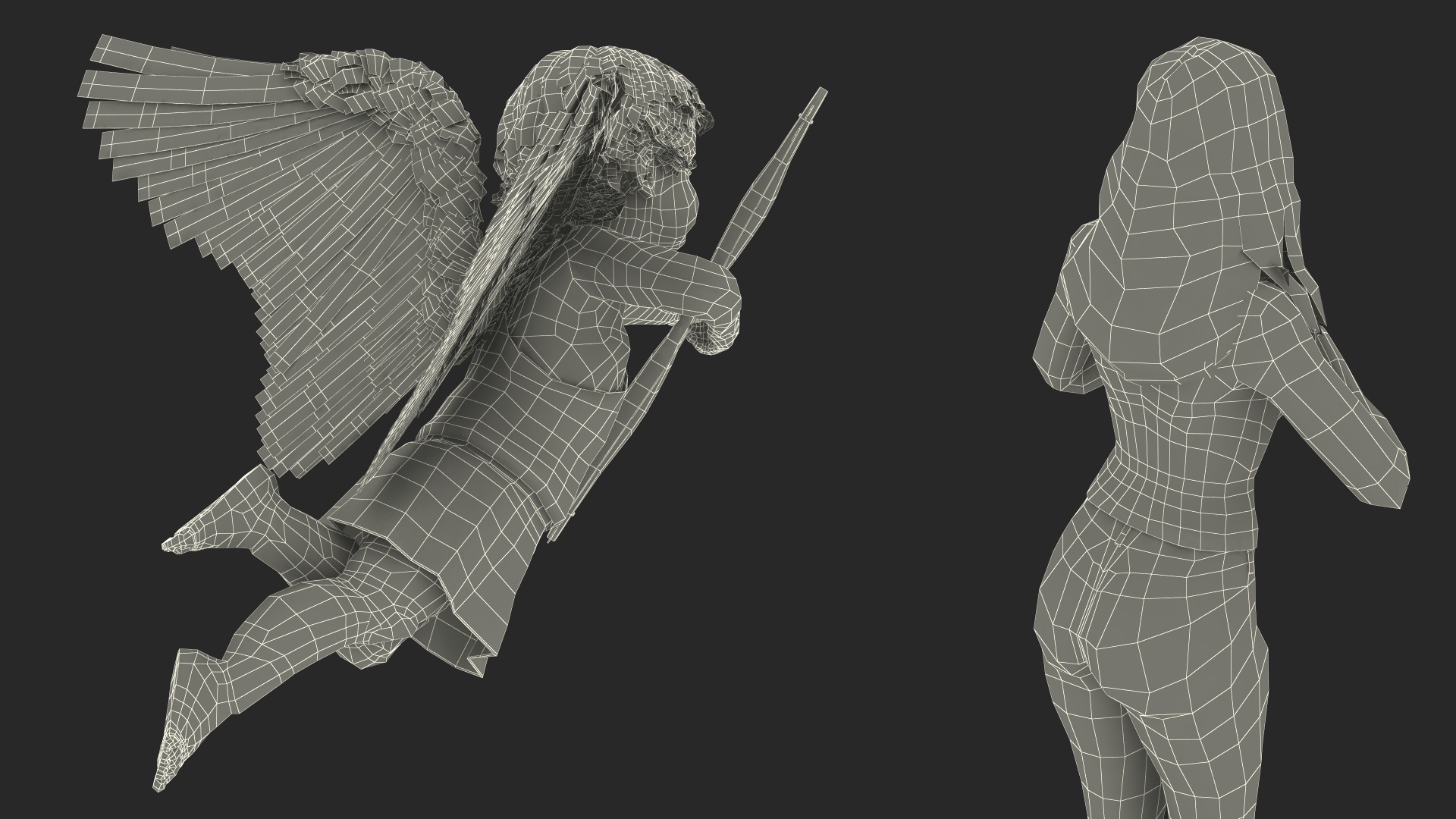 3D model Boy Cupid Aiming at Woman