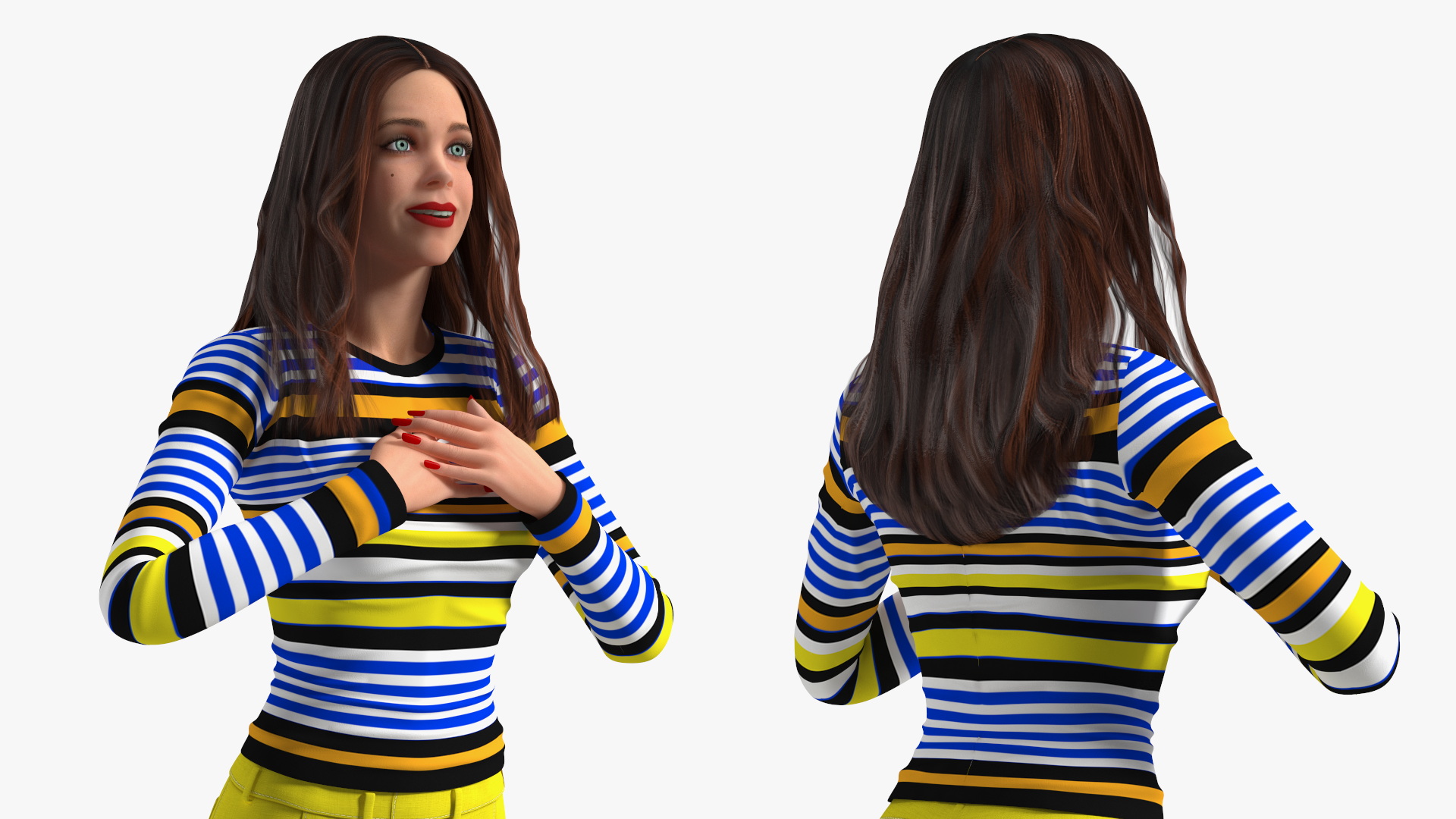 3D model Boy Cupid Aiming at Woman