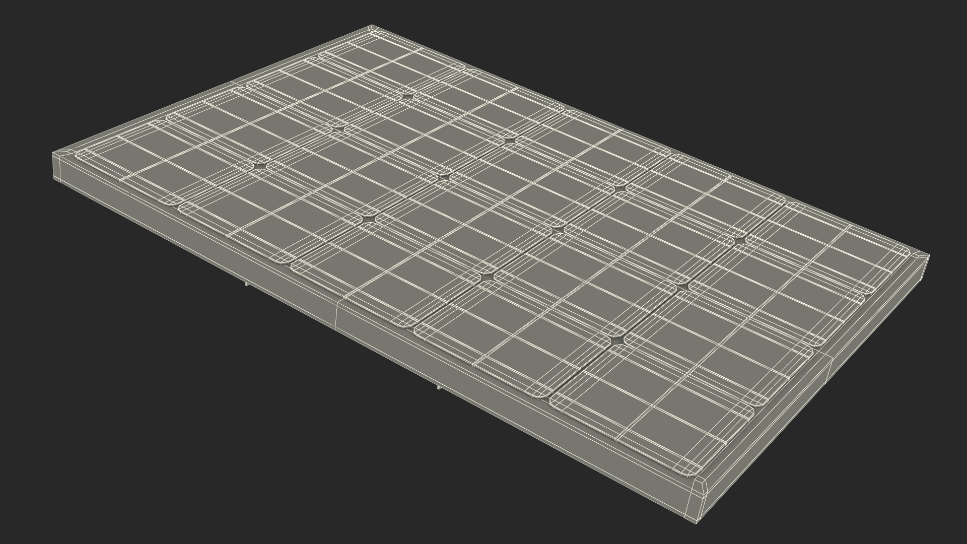 Metal Tile with Solar Panel 3D