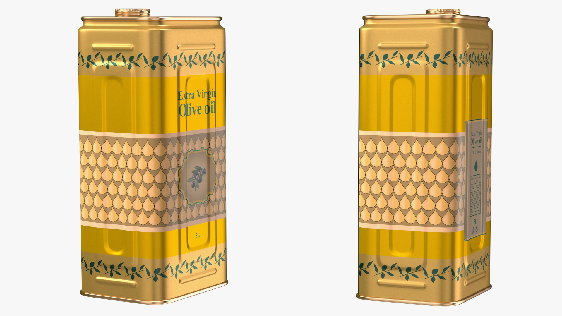 3D model Olive Oil 5 Litre Tin Can