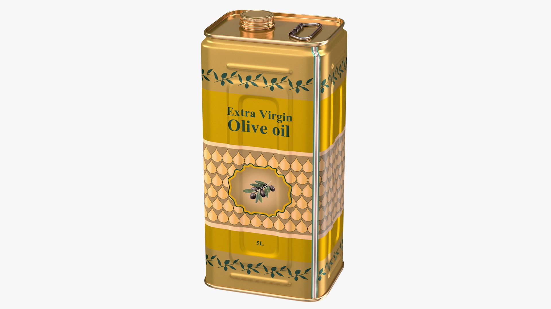 3D model Olive Oil 5 Litre Tin Can