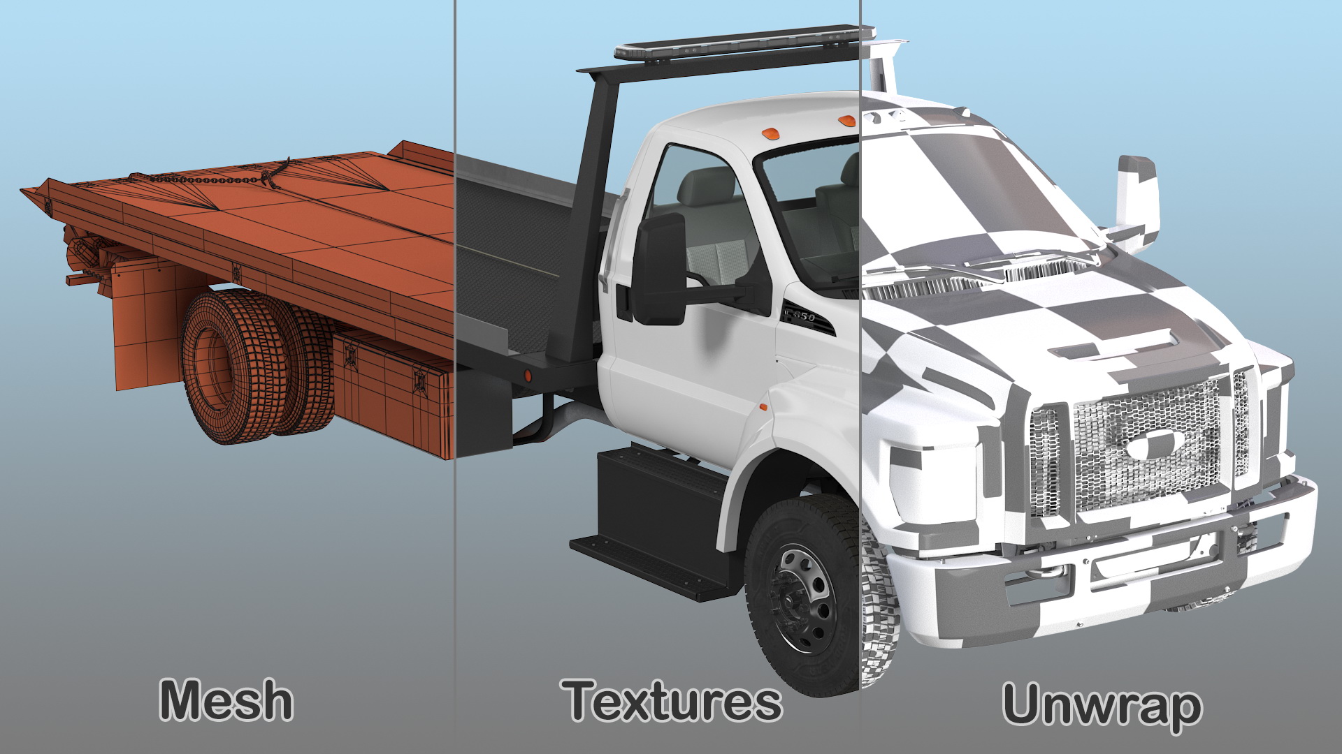 Ford F650 Tow Truck 3D model