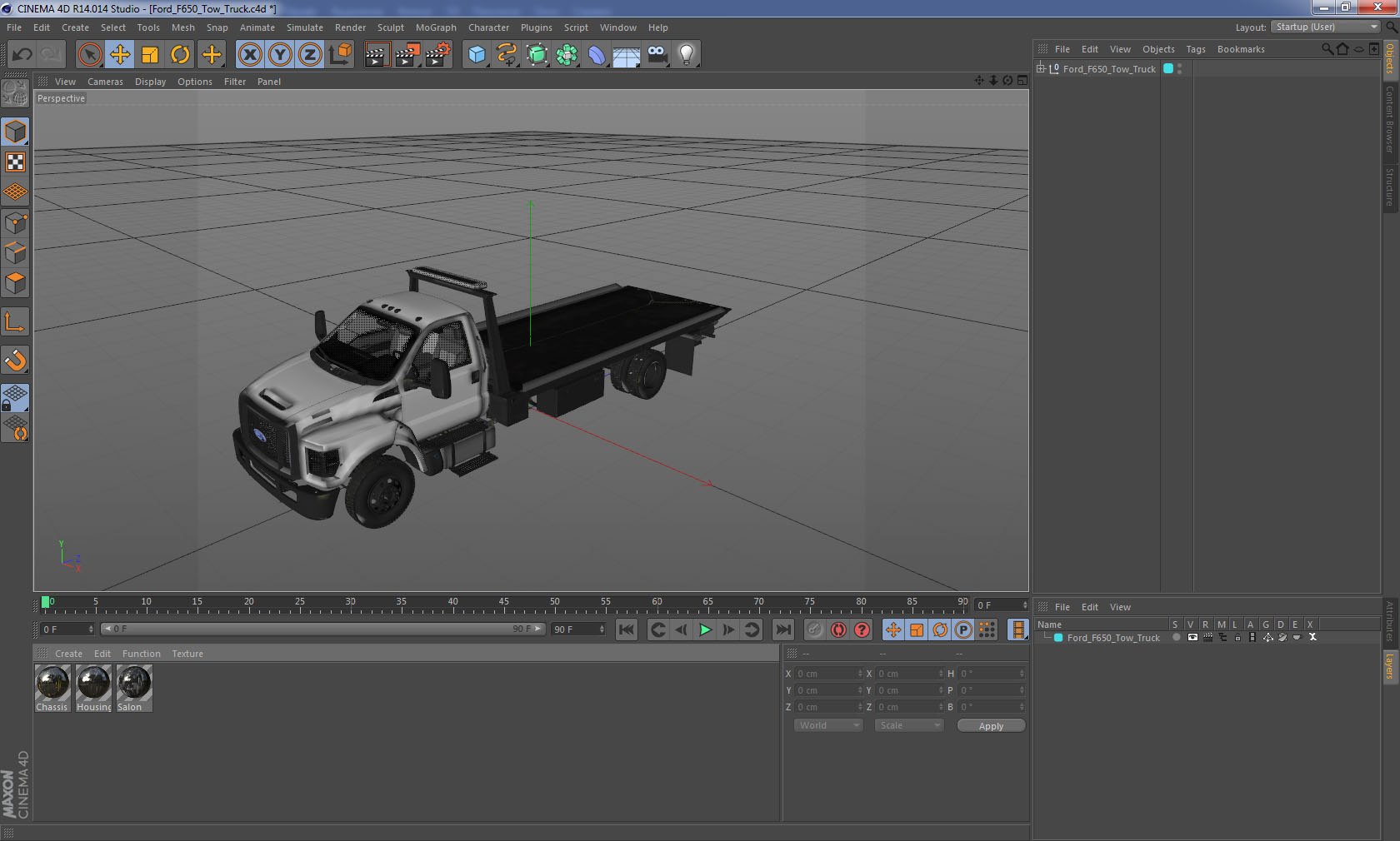 Ford F650 Tow Truck 3D model