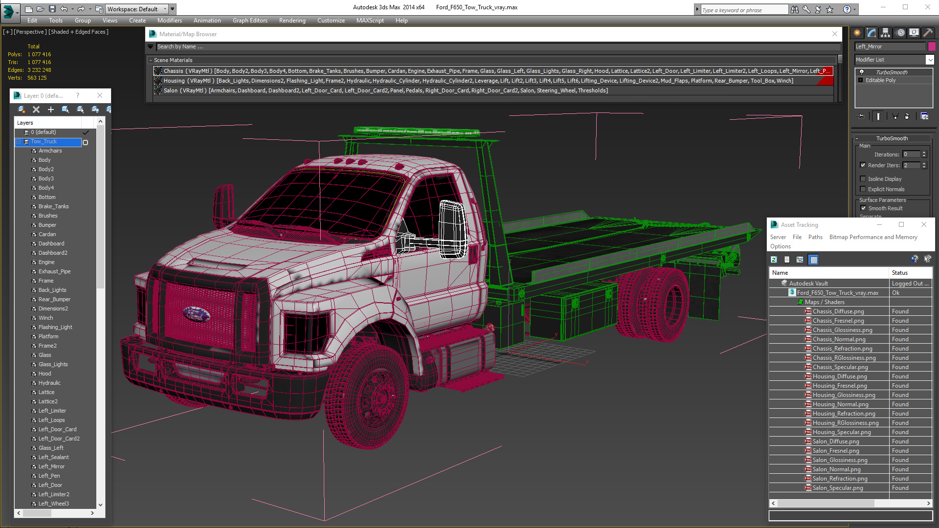 Ford F650 Tow Truck 3D model