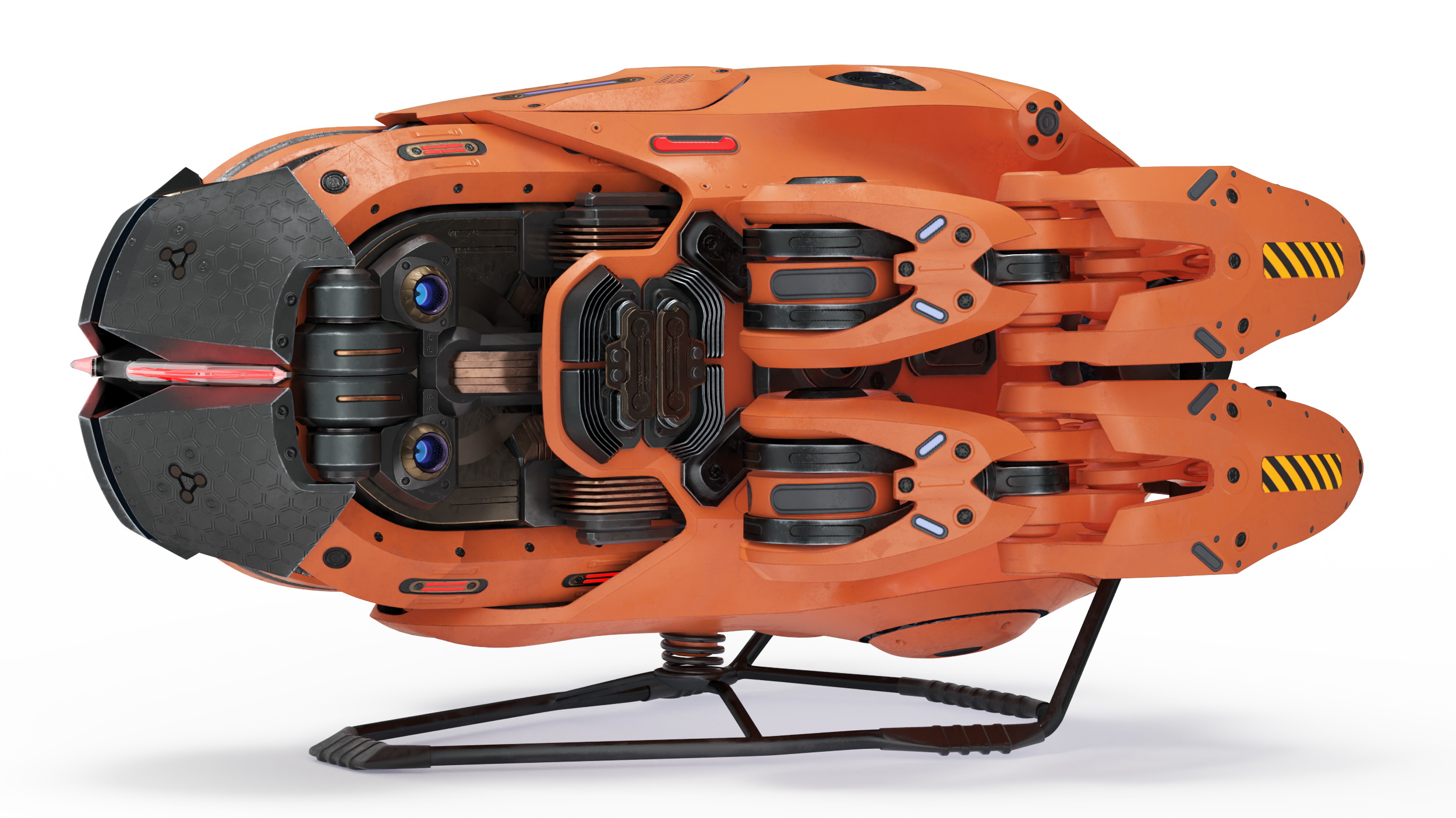 Sci Fi Flying Loader Rigged 3D