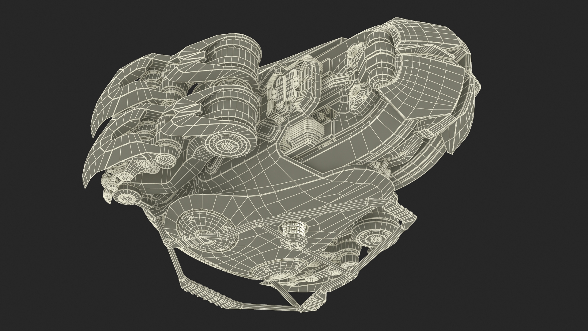 Sci Fi Flying Loader Rigged 3D