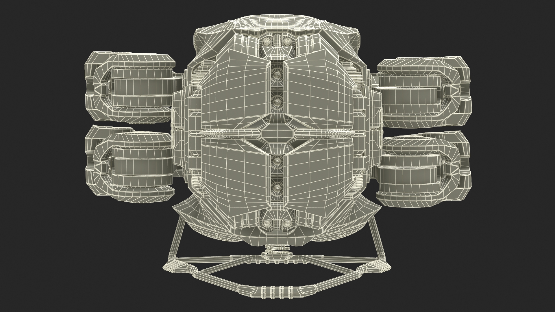 Sci Fi Flying Loader Rigged 3D