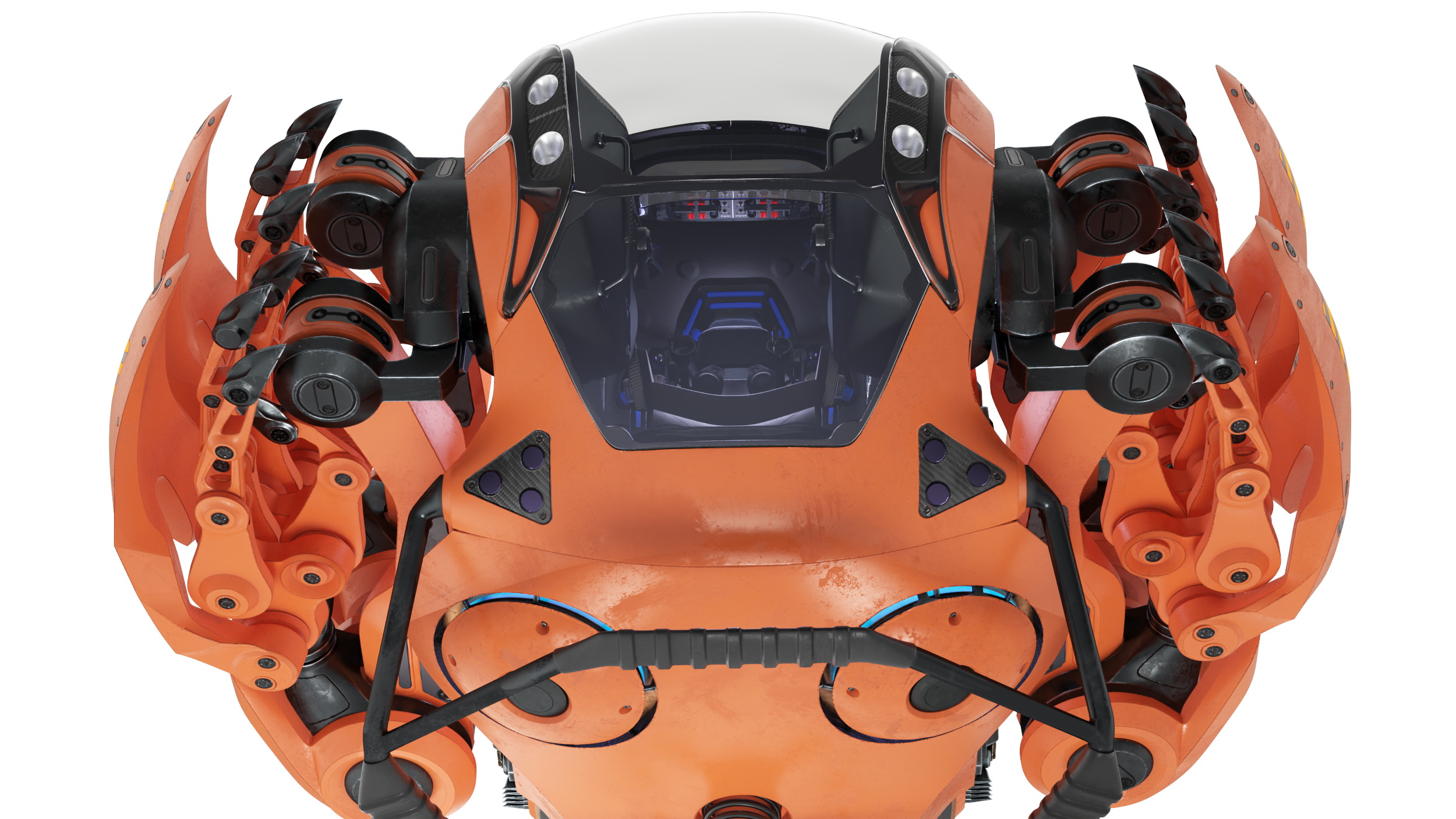 Sci Fi Flying Loader Rigged 3D