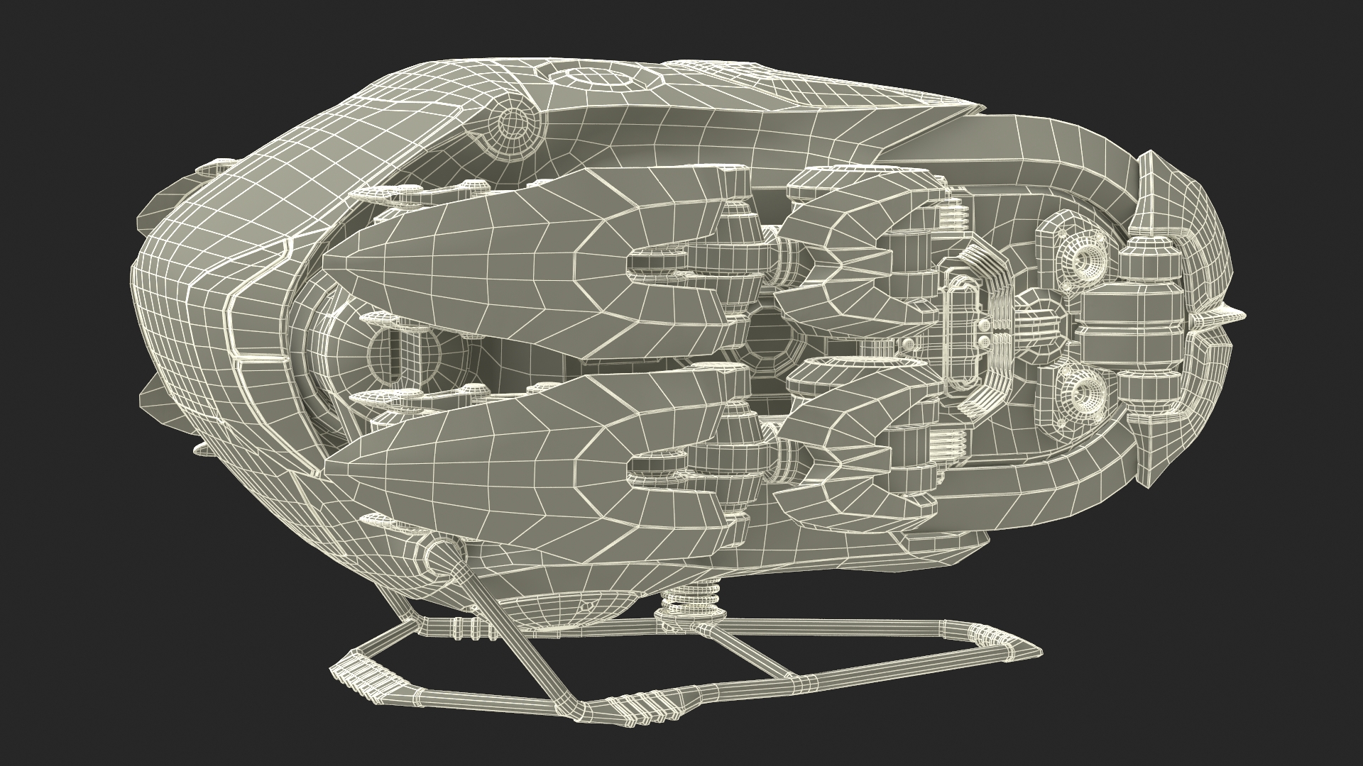 Sci Fi Flying Loader Rigged 3D
