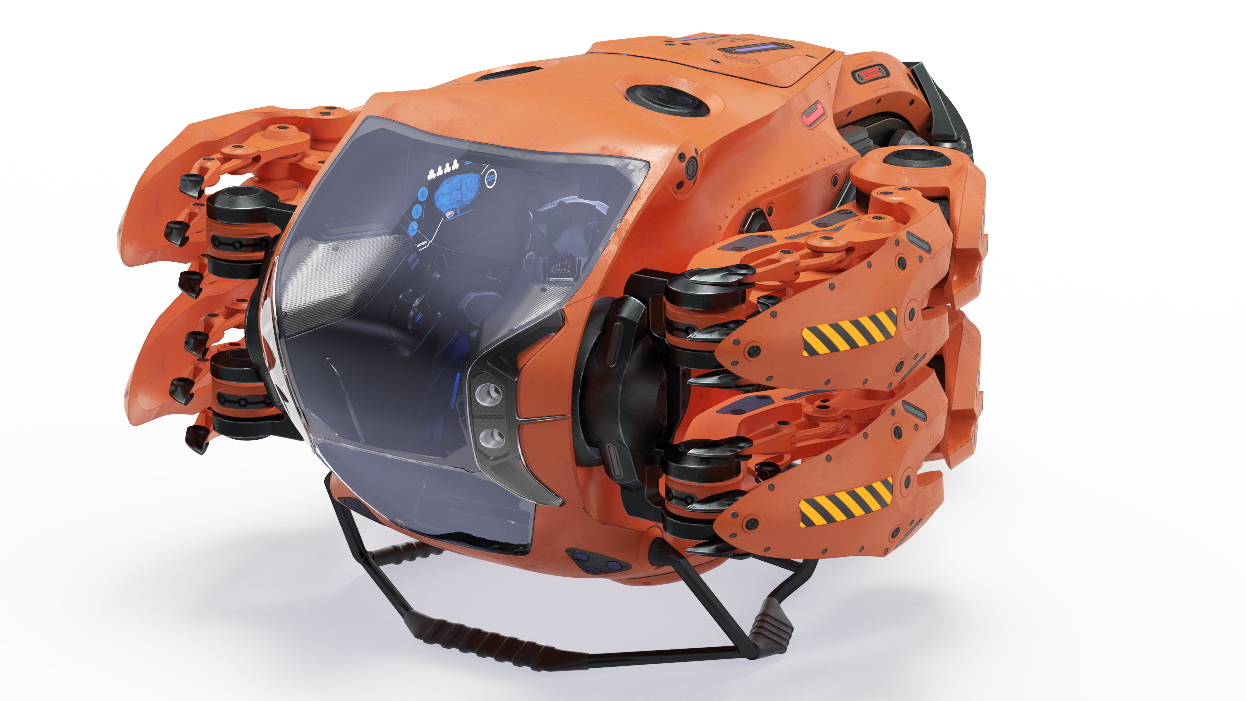 Sci Fi Flying Loader Rigged 3D