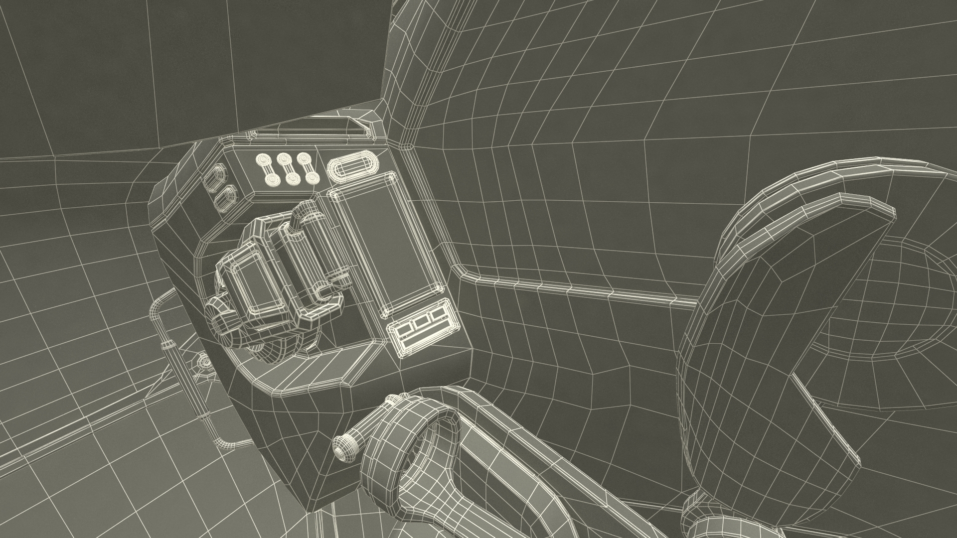 Sci Fi Flying Loader Rigged 3D