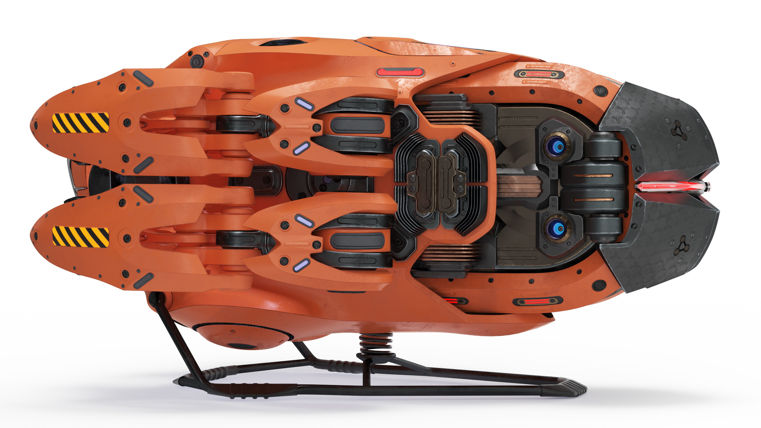 Sci Fi Flying Loader Rigged 3D