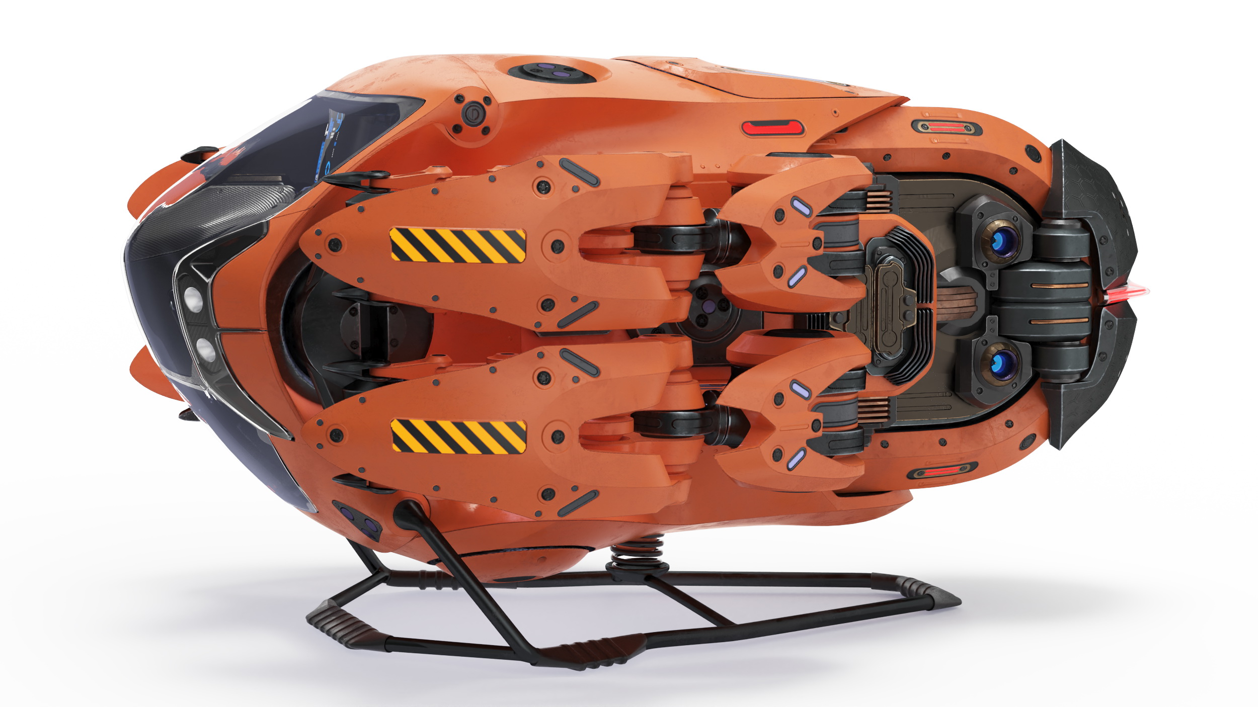 Sci Fi Flying Loader Rigged 3D