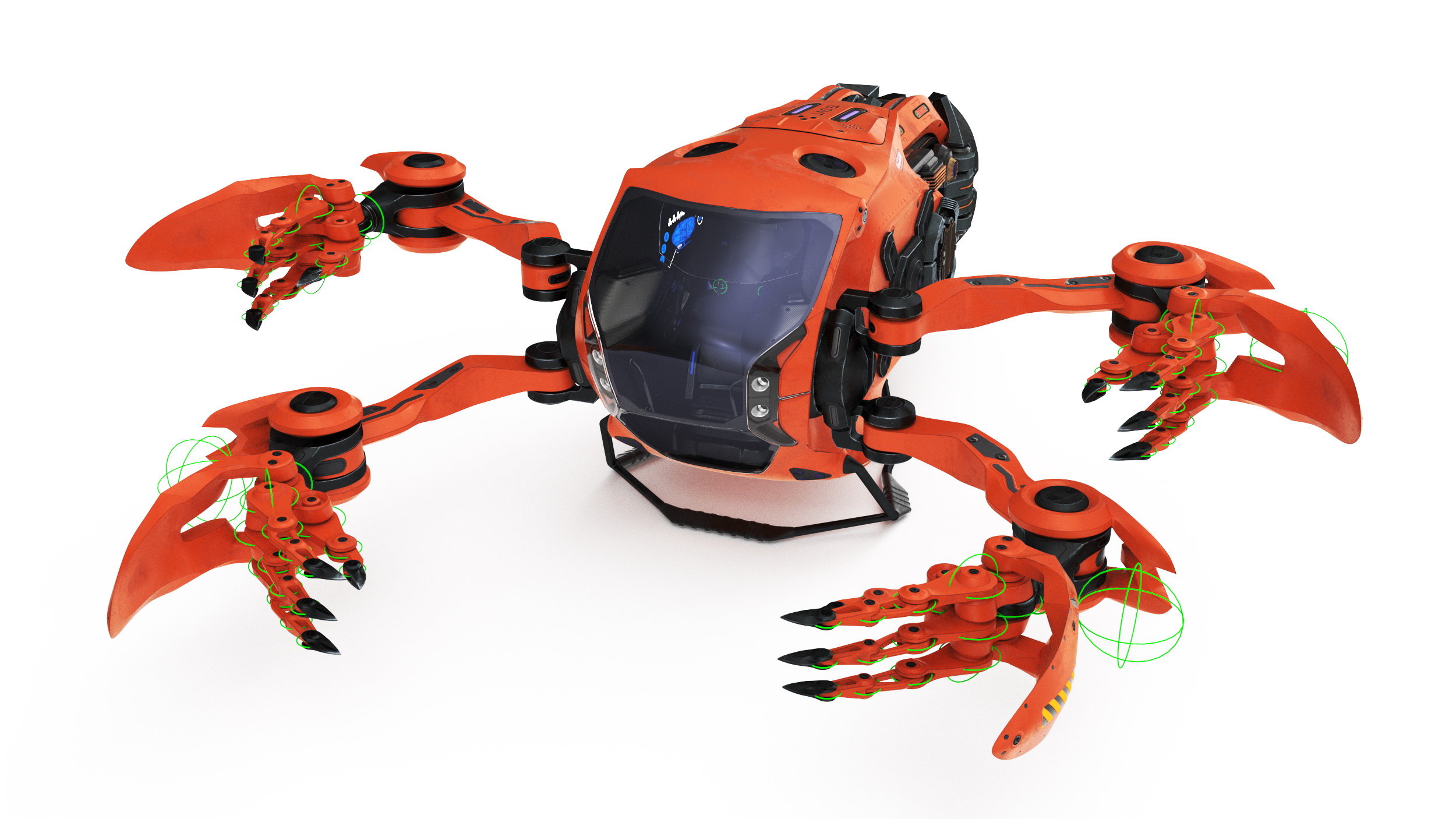 Sci Fi Flying Loader Rigged 3D