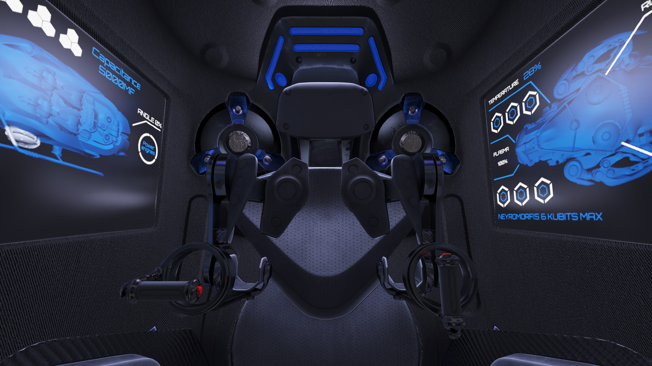 Sci Fi Flying Loader Rigged 3D