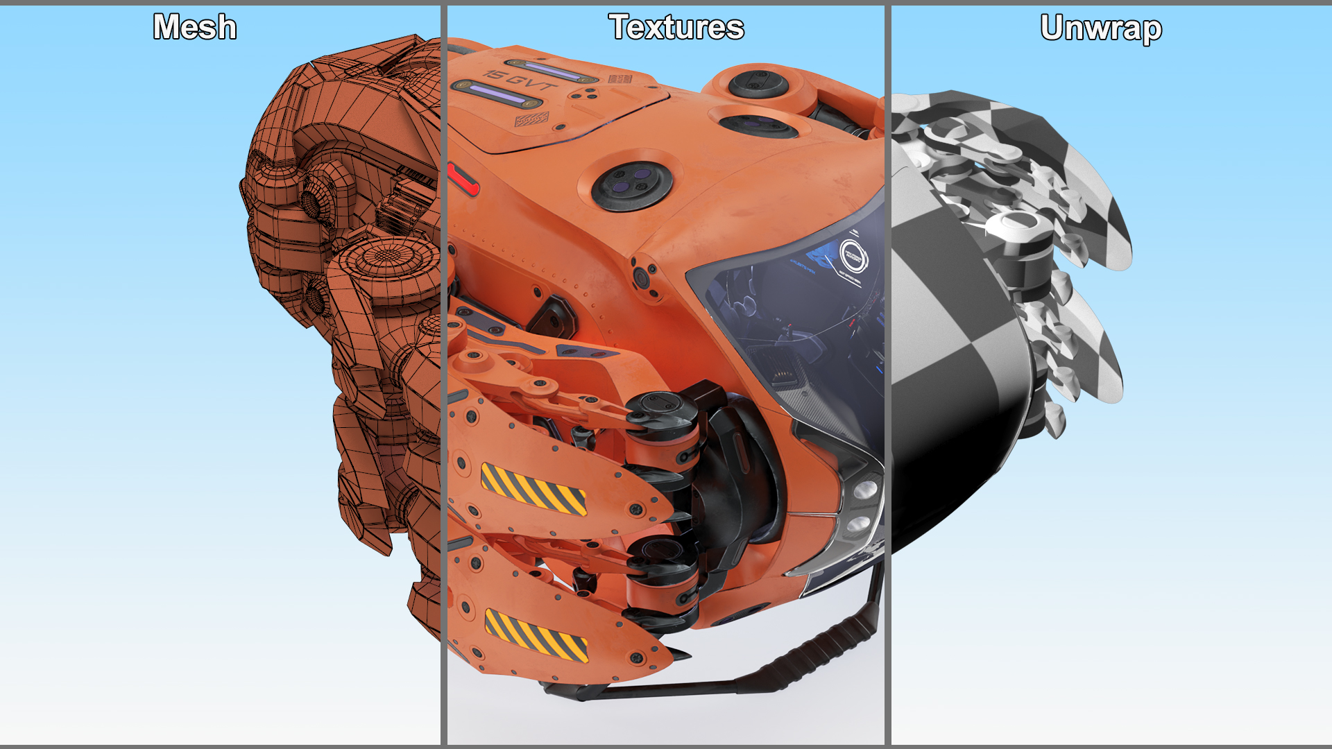 Sci Fi Flying Loader Rigged 3D