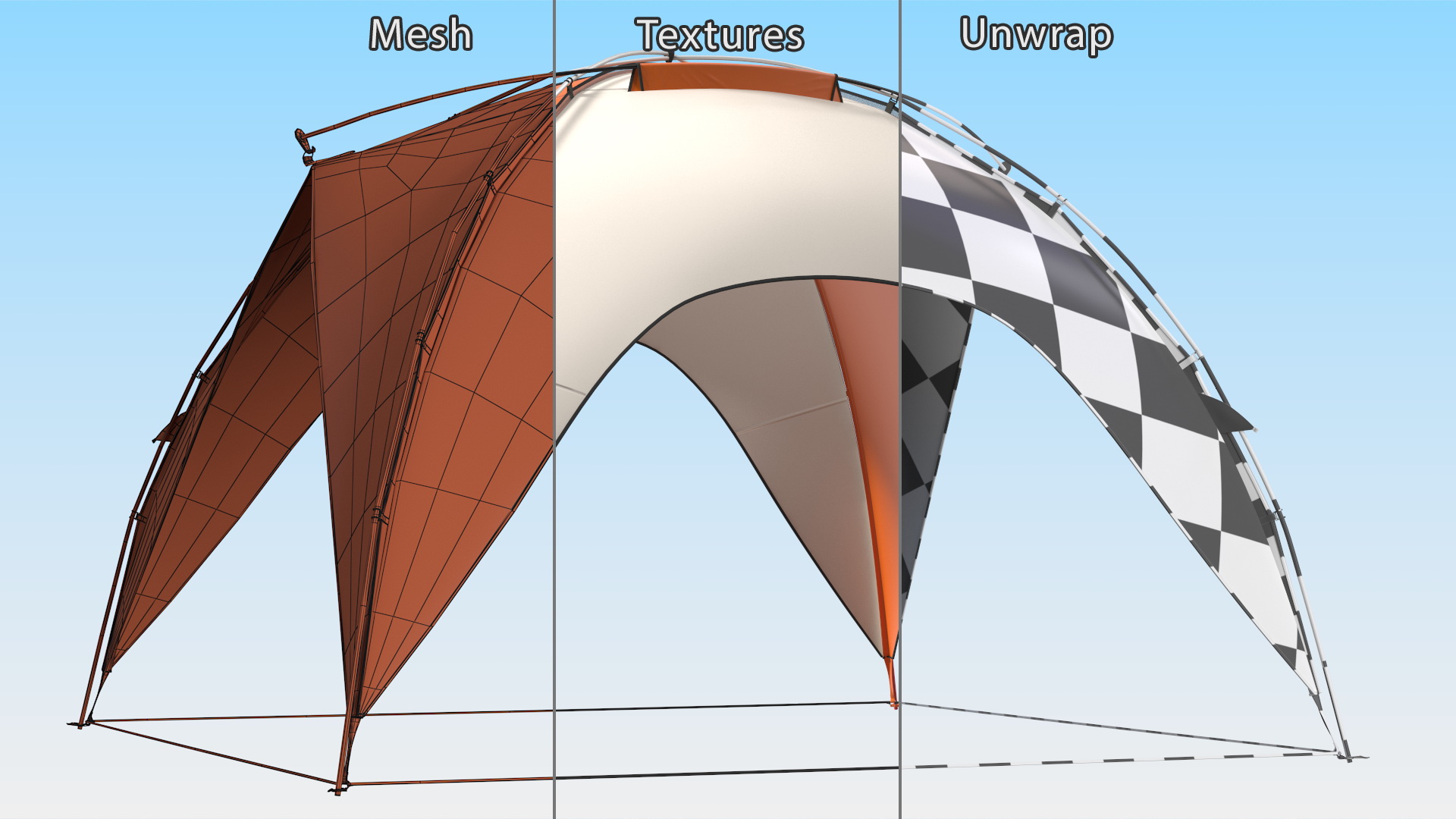 Outdoor Sun Shelter Tent 3D model