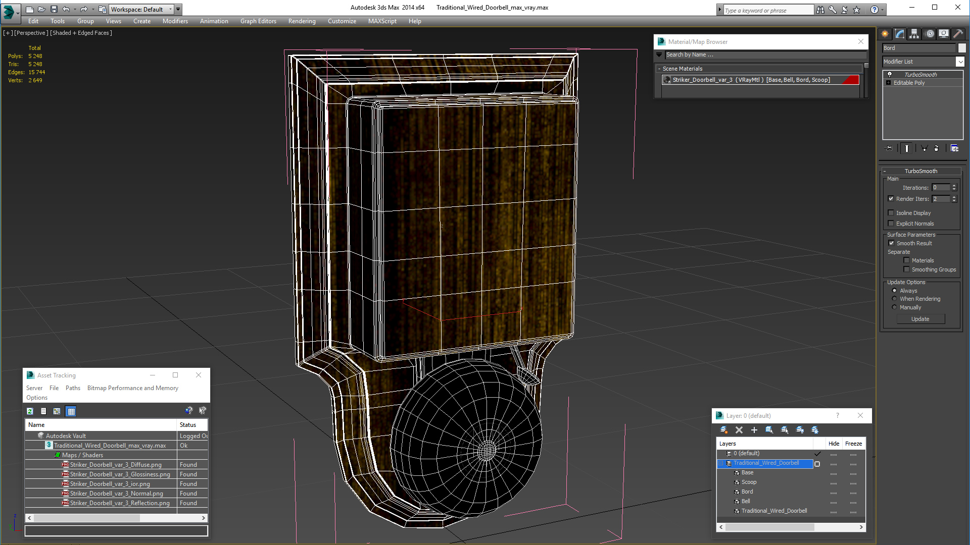 3D Traditional Wired Doorbell