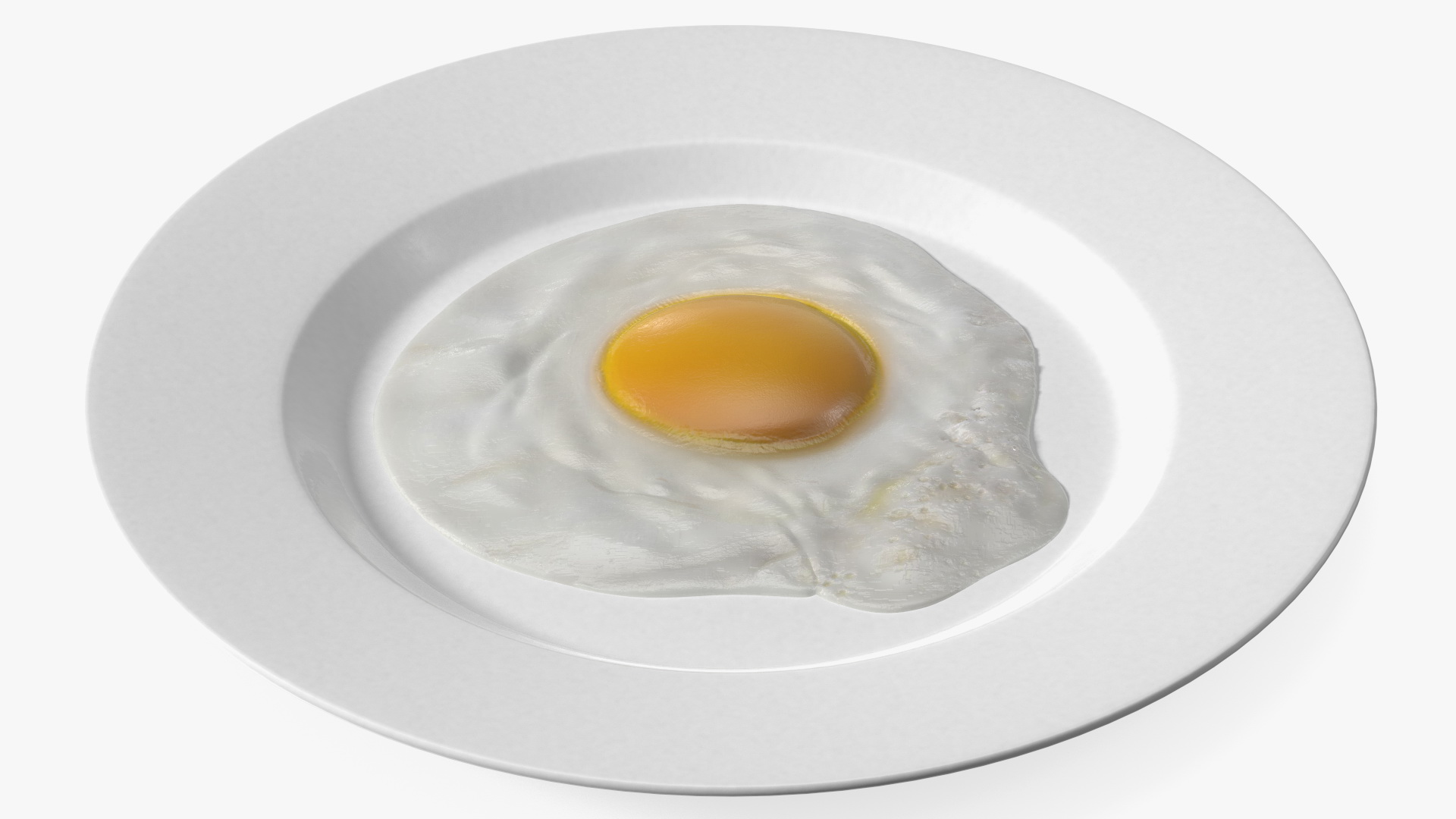 3D Fried Eggs On A Plate