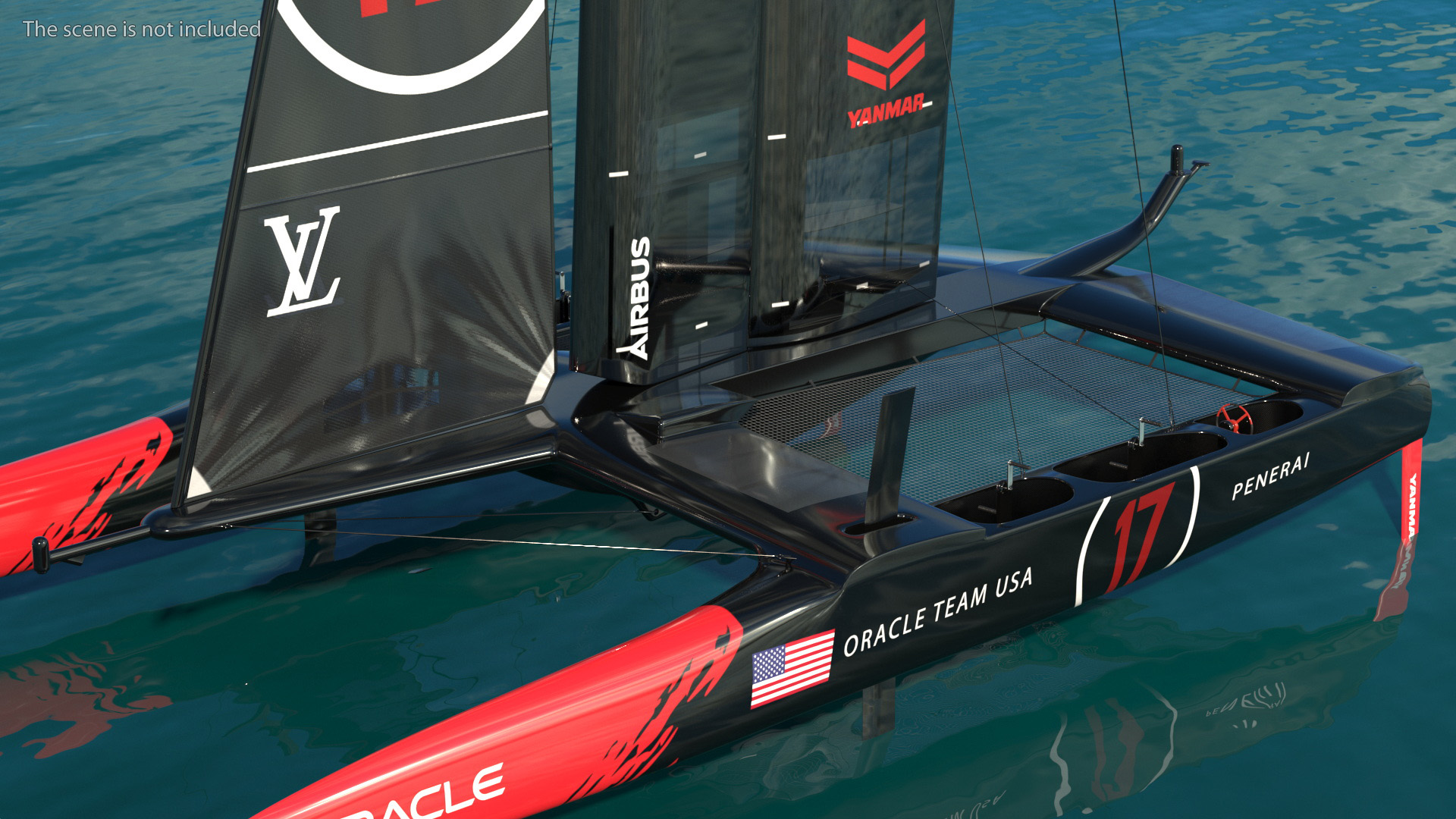 Americas Cup Race Yacht Oracle Team USA 3D model