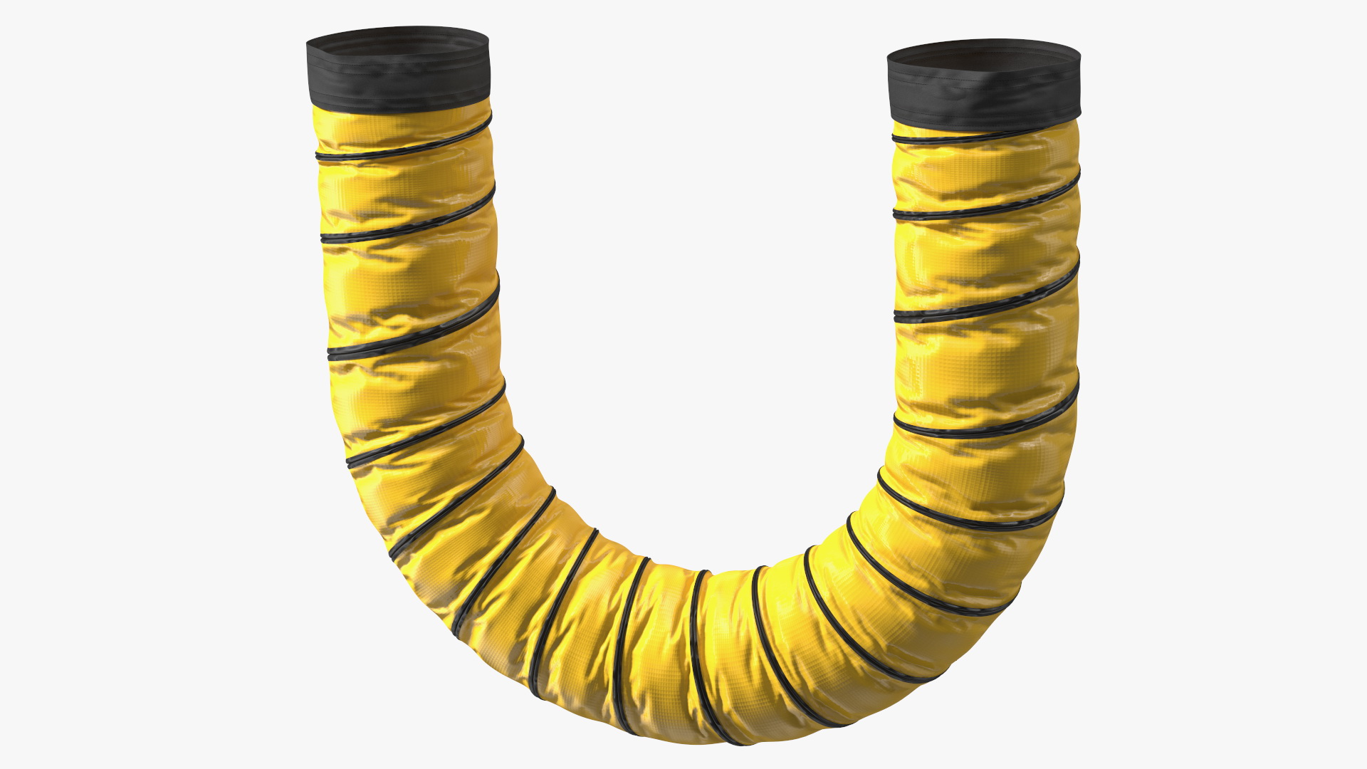 3D model Coated Fabric Ventilation Duct Hose