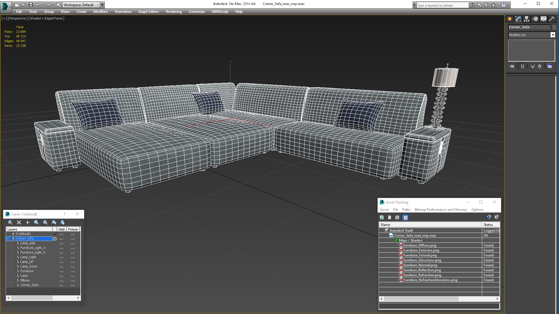 3D Corner Sofa