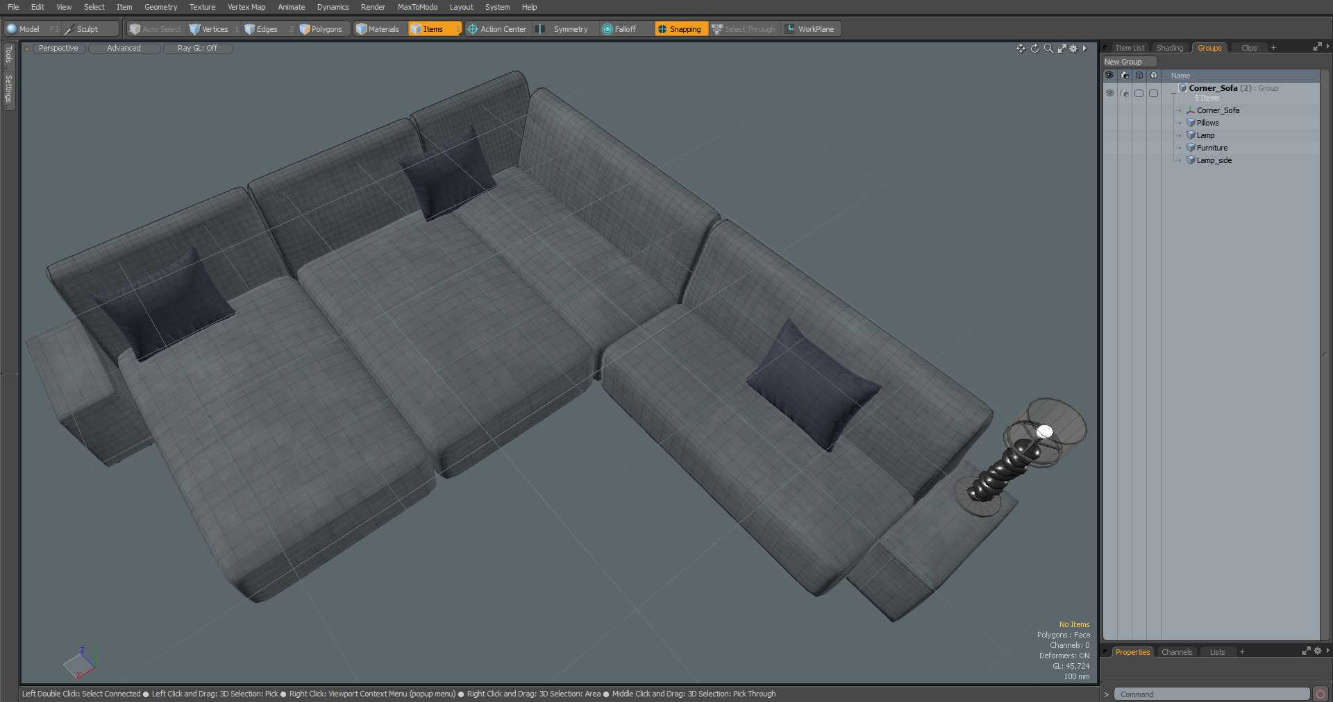 3D Corner Sofa