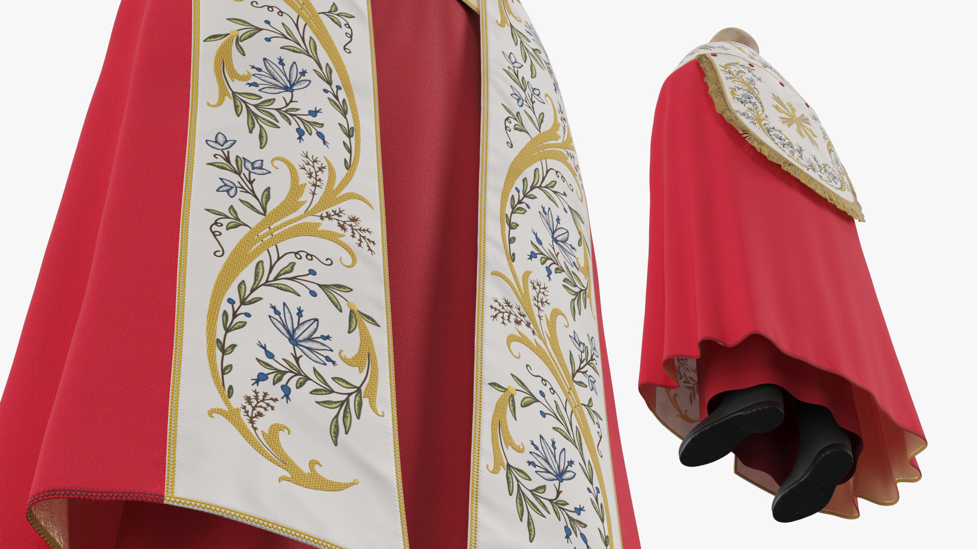 Vatican Liturgical Mantle on Man - view 5