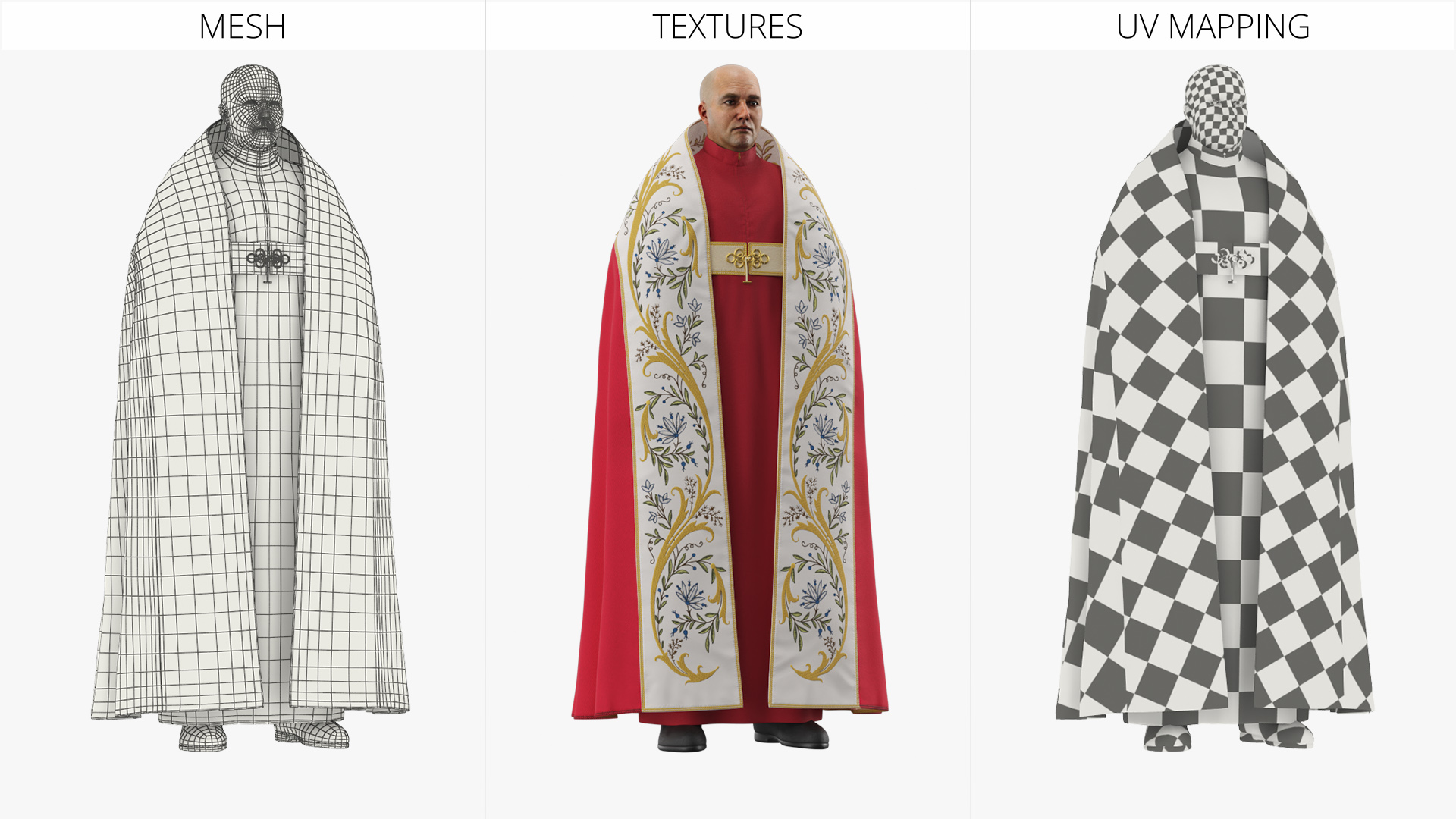 Vatican Liturgical Mantle on Man - view 9