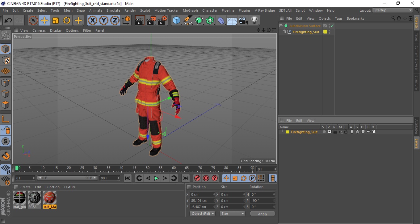 Firefighting Suit 3D