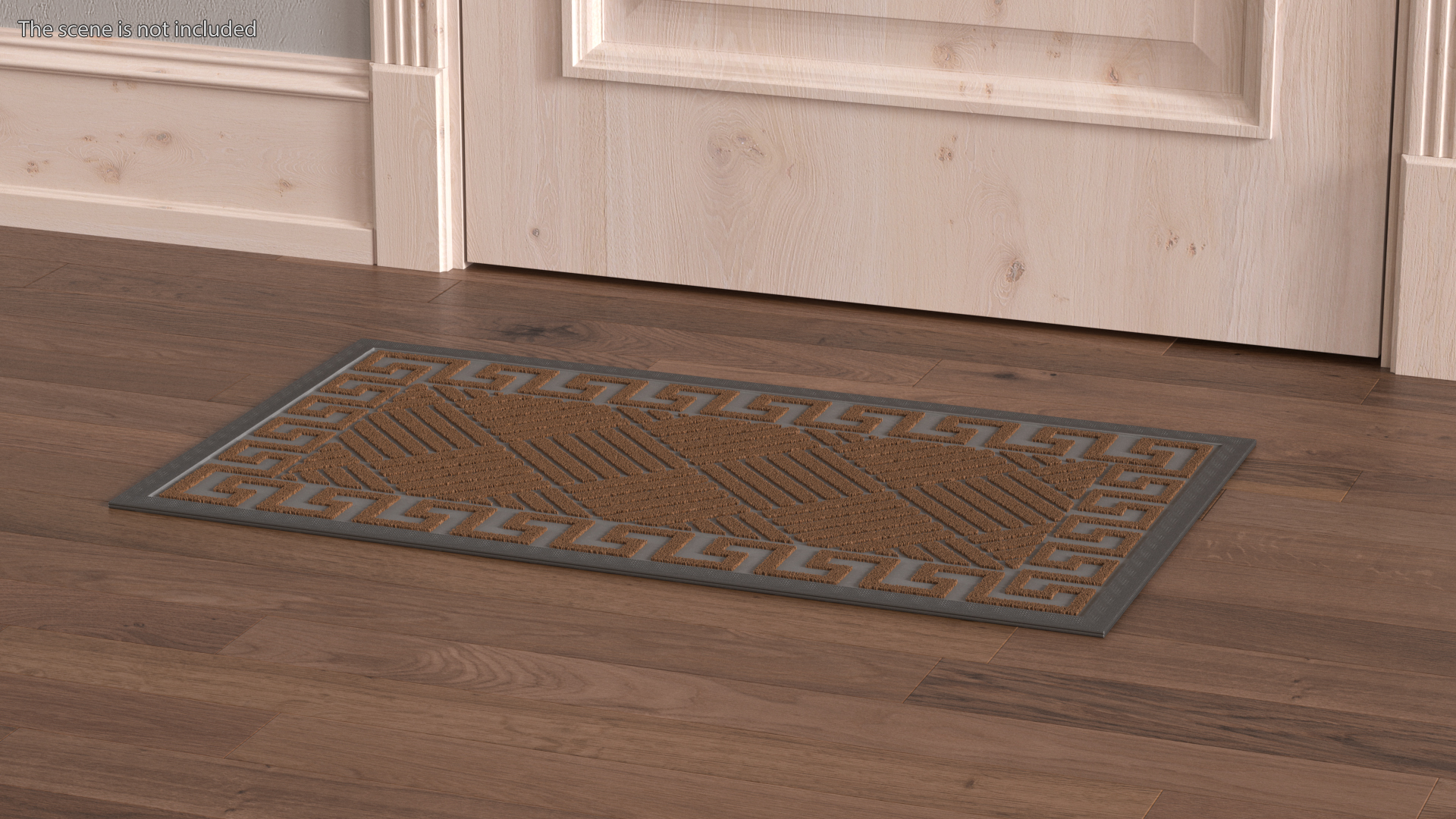 3D Meander Grey Rectangular Door Mats Fur model