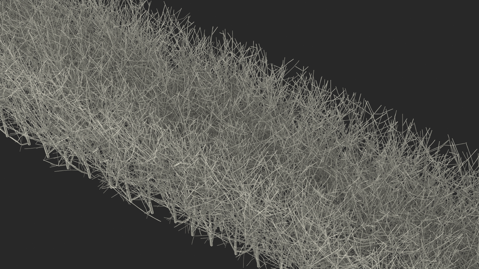 3D Shrub Branch Fence model