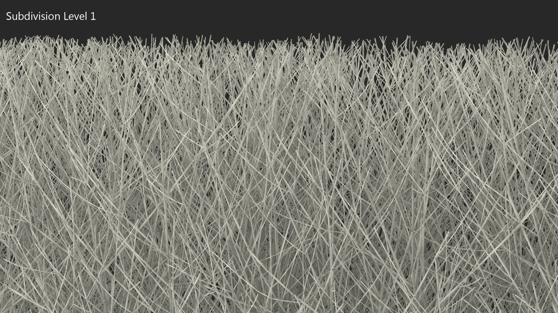 3D Shrub Branch Fence model