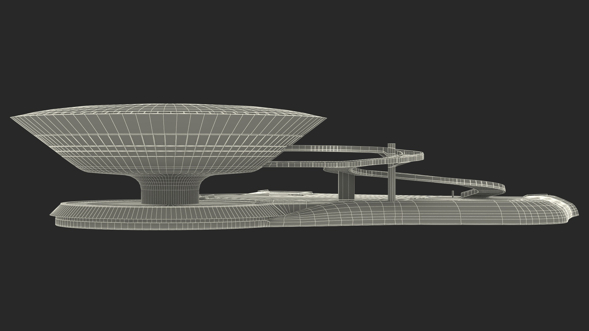 3D model Niteroi Contemporary Art Museum Building