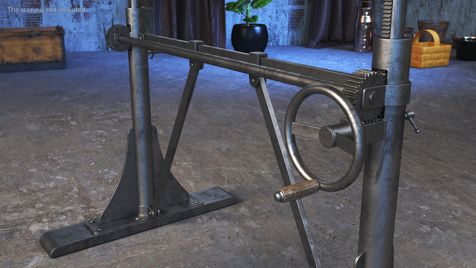 3D Vintage Table with Old Stuff model