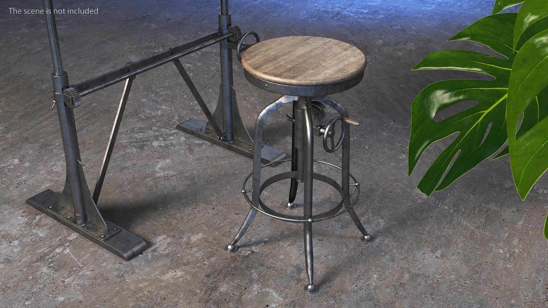 3D Vintage Table with Old Stuff model