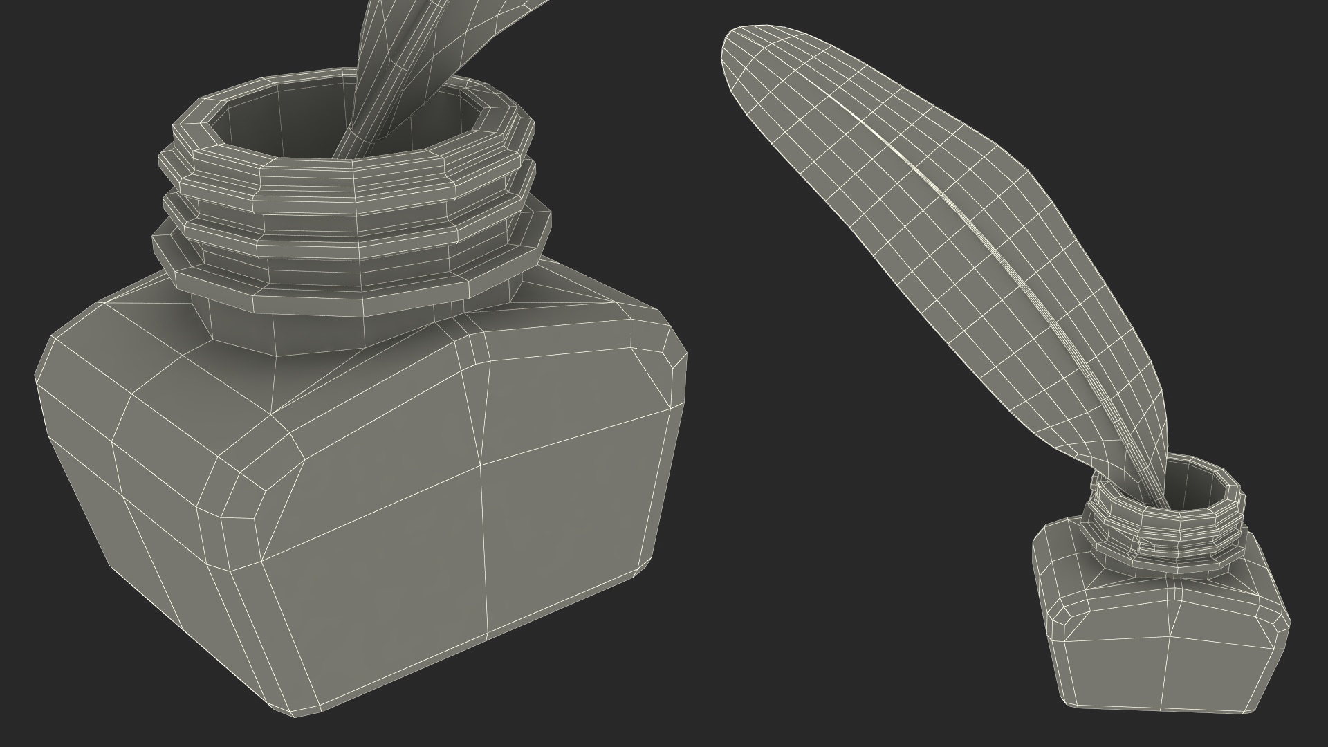3D Vintage Table with Old Stuff model