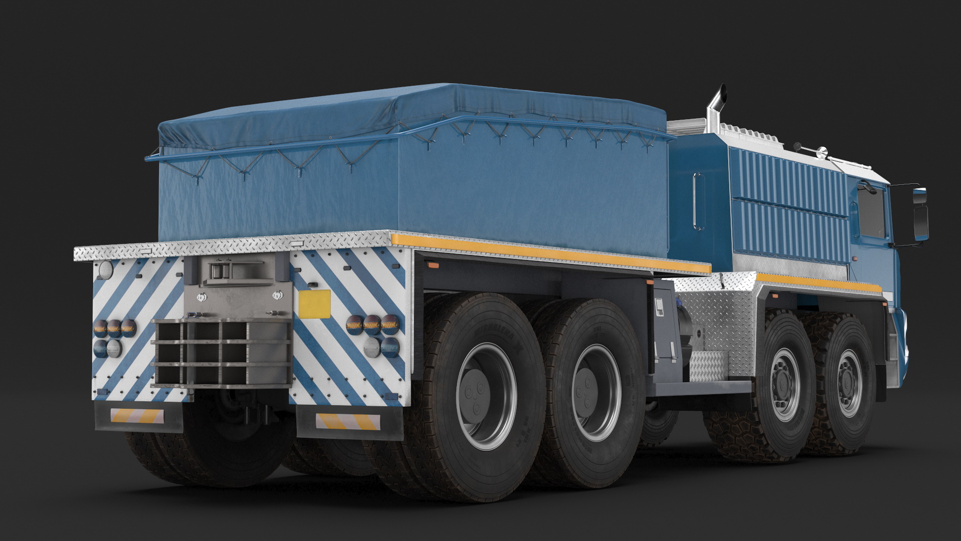 3D Heavy Hauler for Transporting Heavy Goods Rigged model