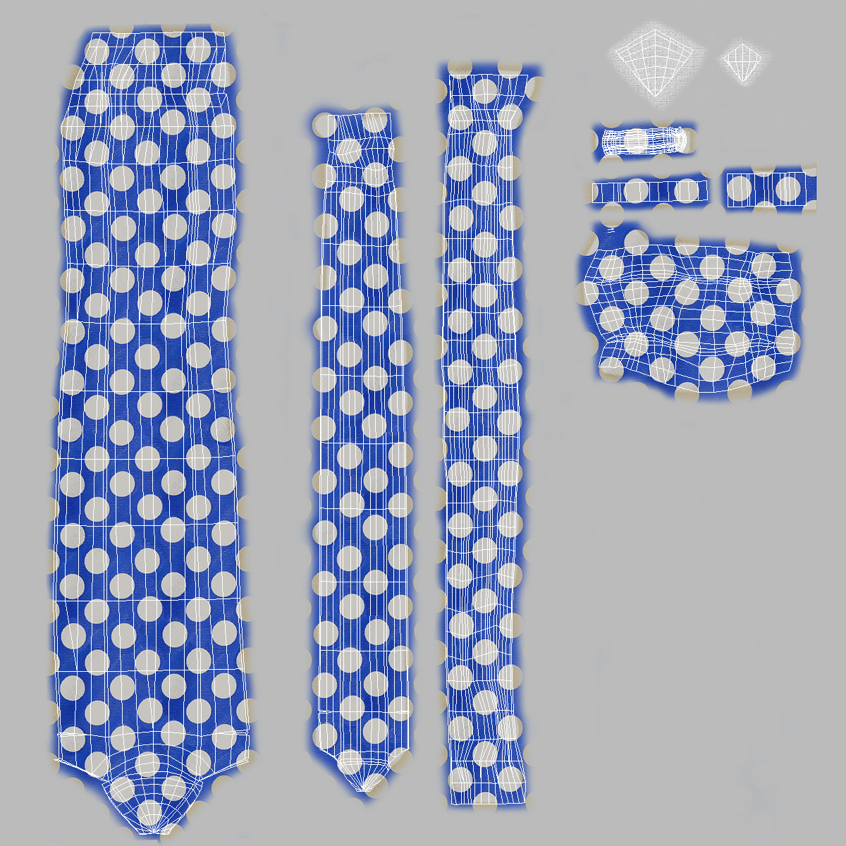Polka Dot Necktie 3D