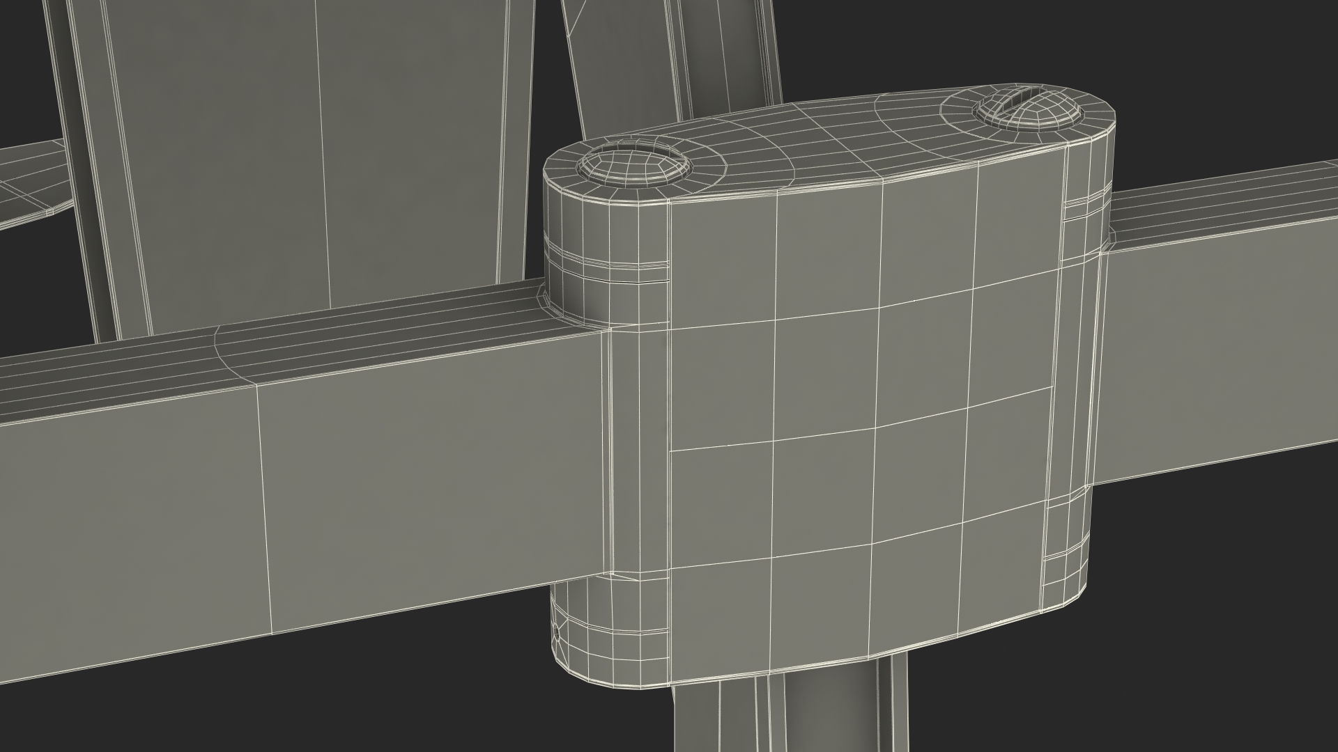 Bowling Table with Gray Chairs and Monitor 3D
