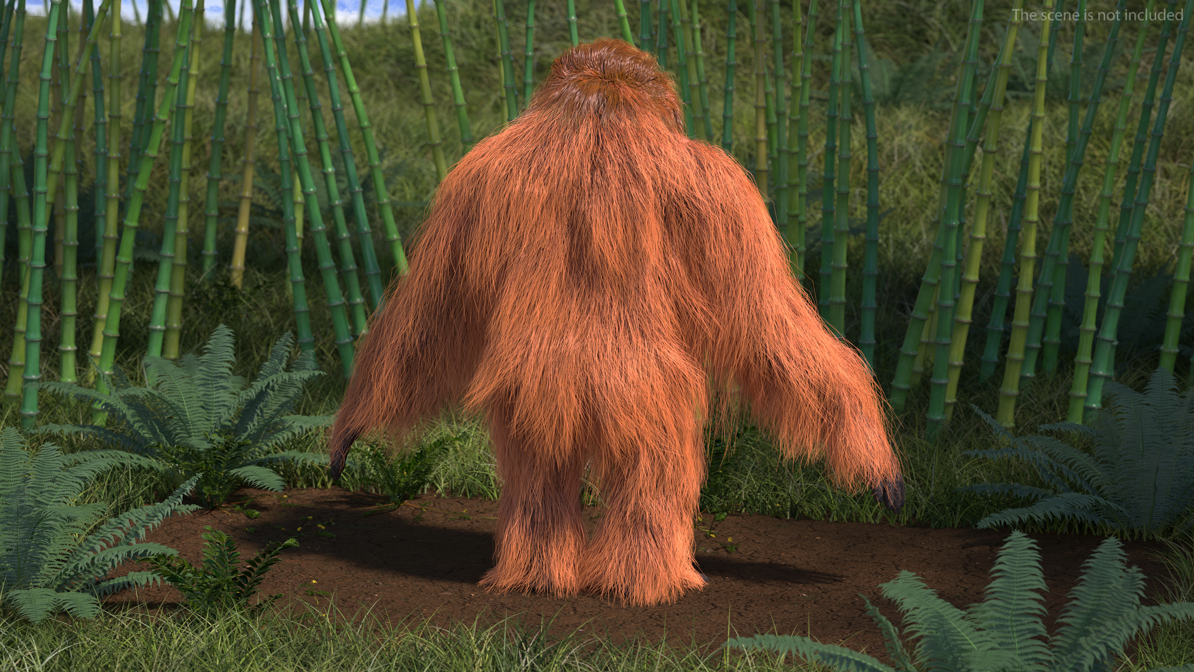 3D model Orangutan Rigged Fur