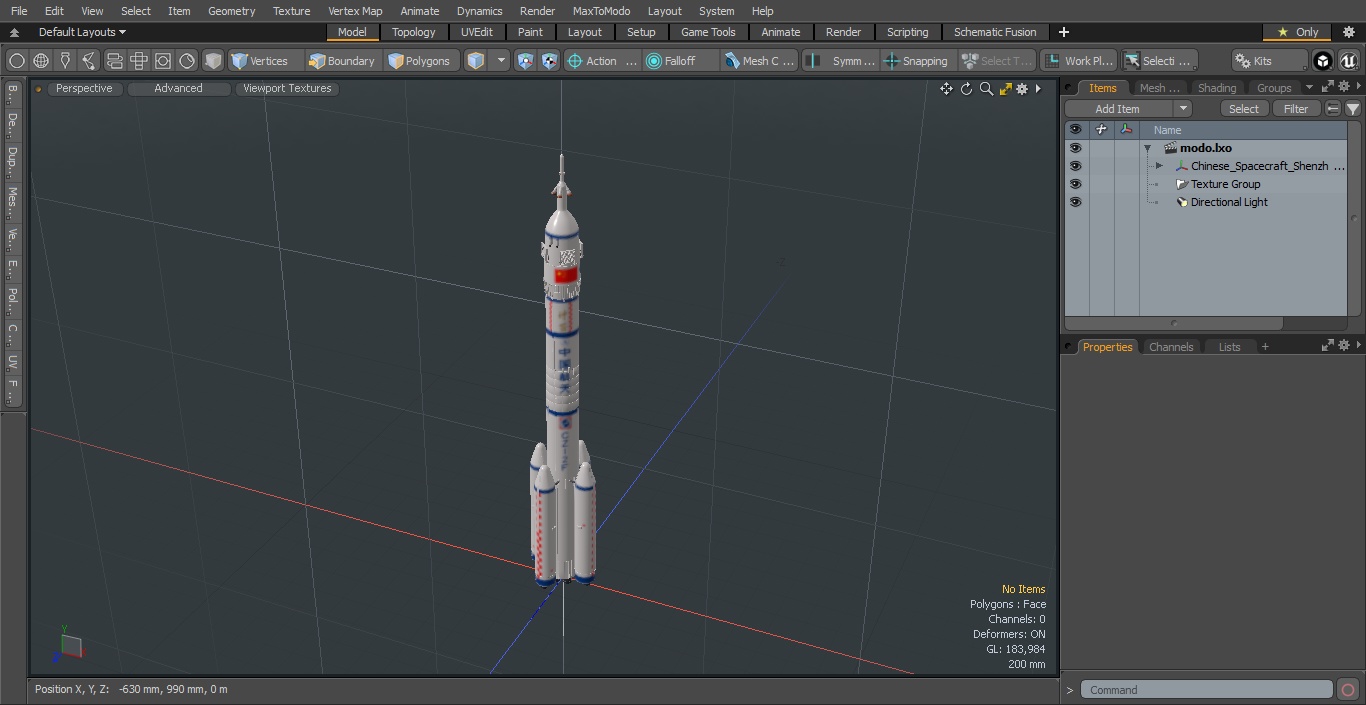3D model Chinese Spacecraft Shenzhou 16