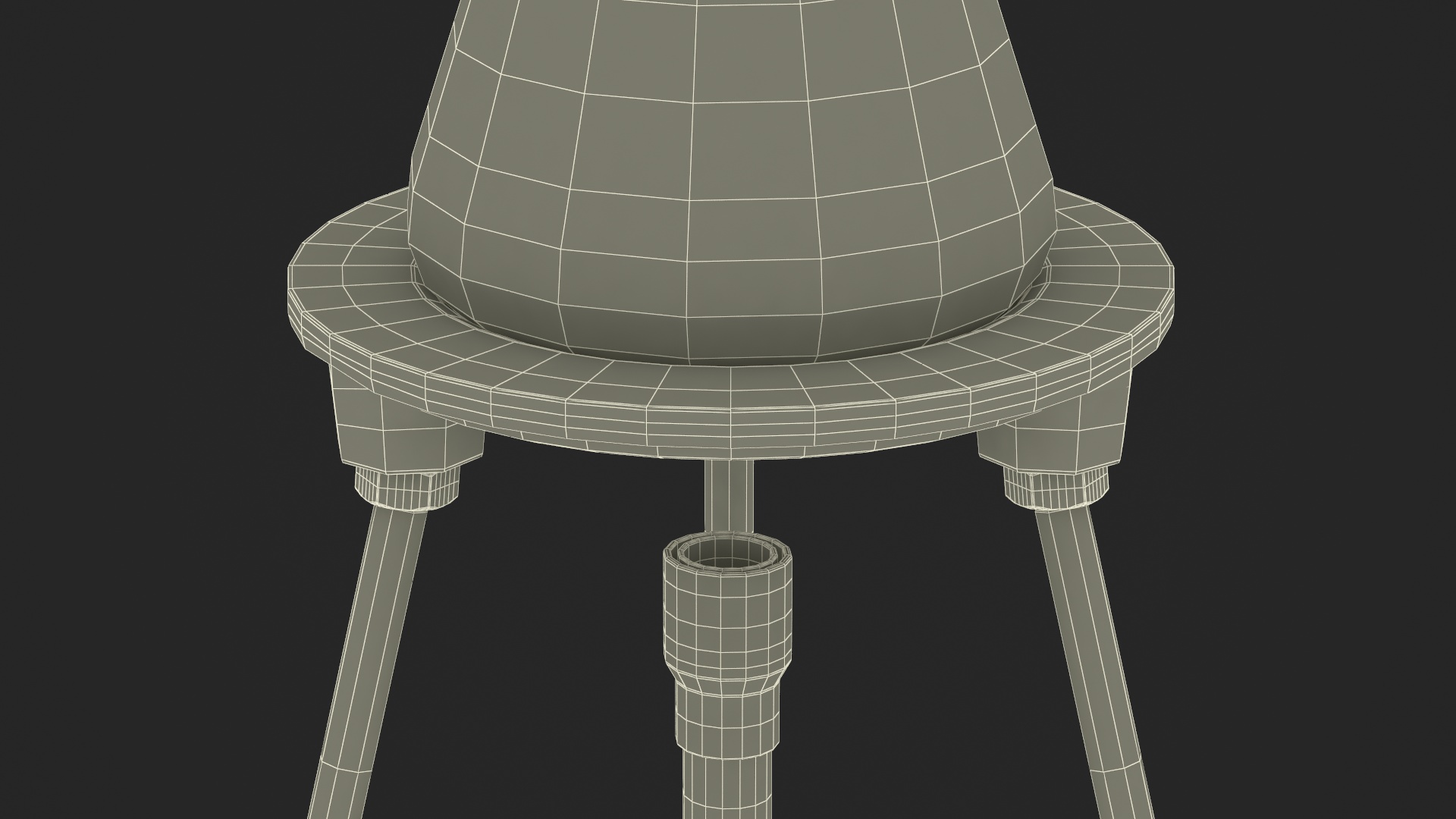 3D model Bunsen Burner with Erlenmeyer Flask on Tripod