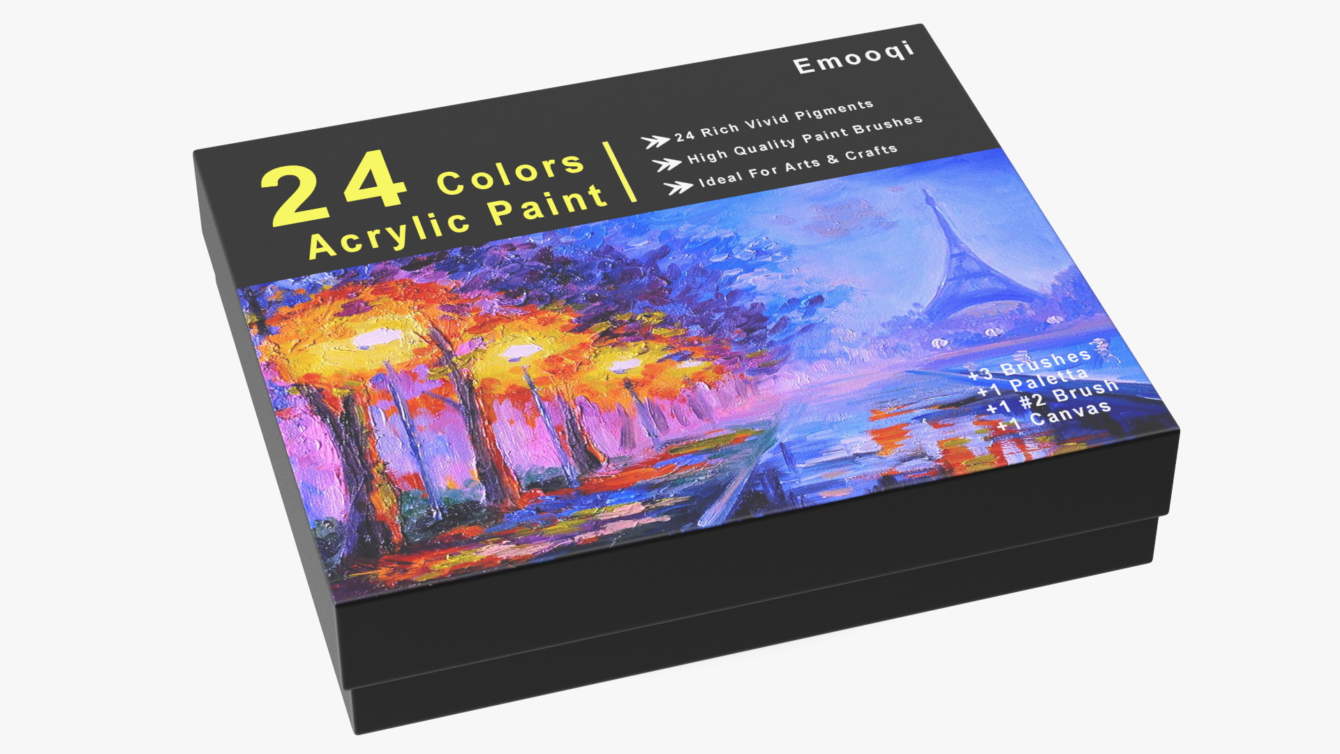 3D Box of Acrylic Paints Emooqi model