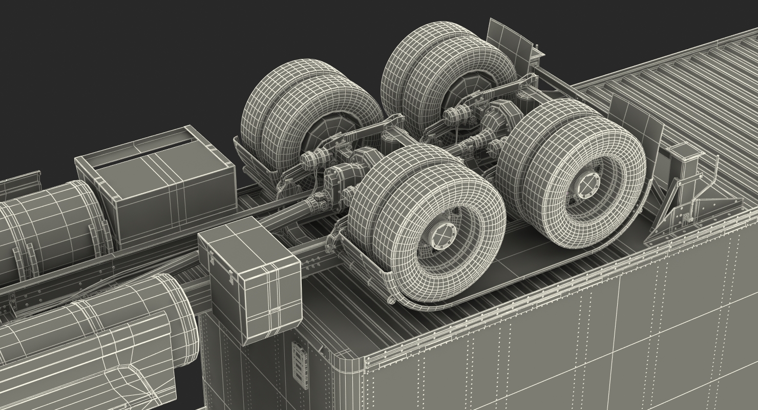 3D model Mack Anthem Truck with Trailer 2018