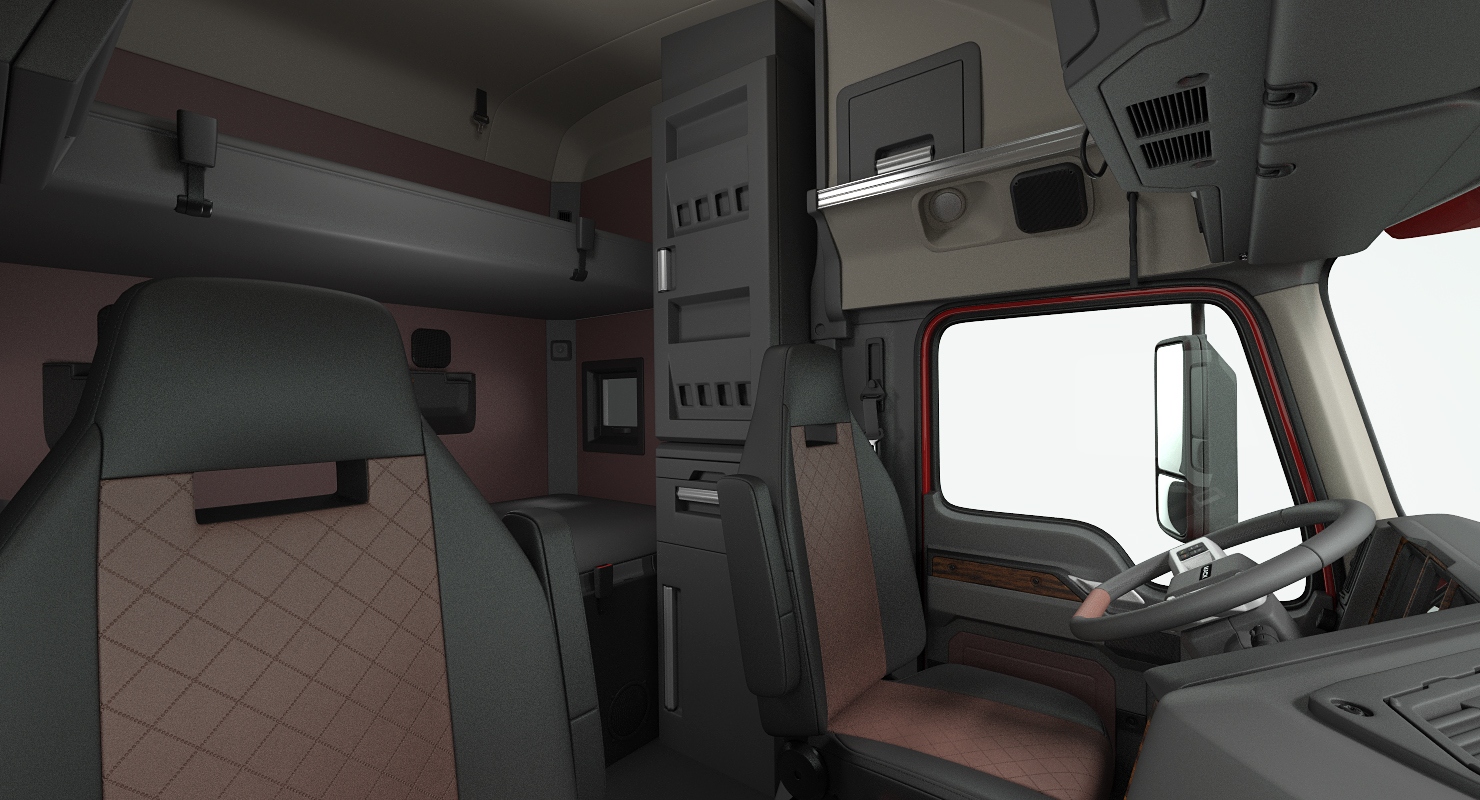 3D model Mack Anthem Truck with Trailer 2018