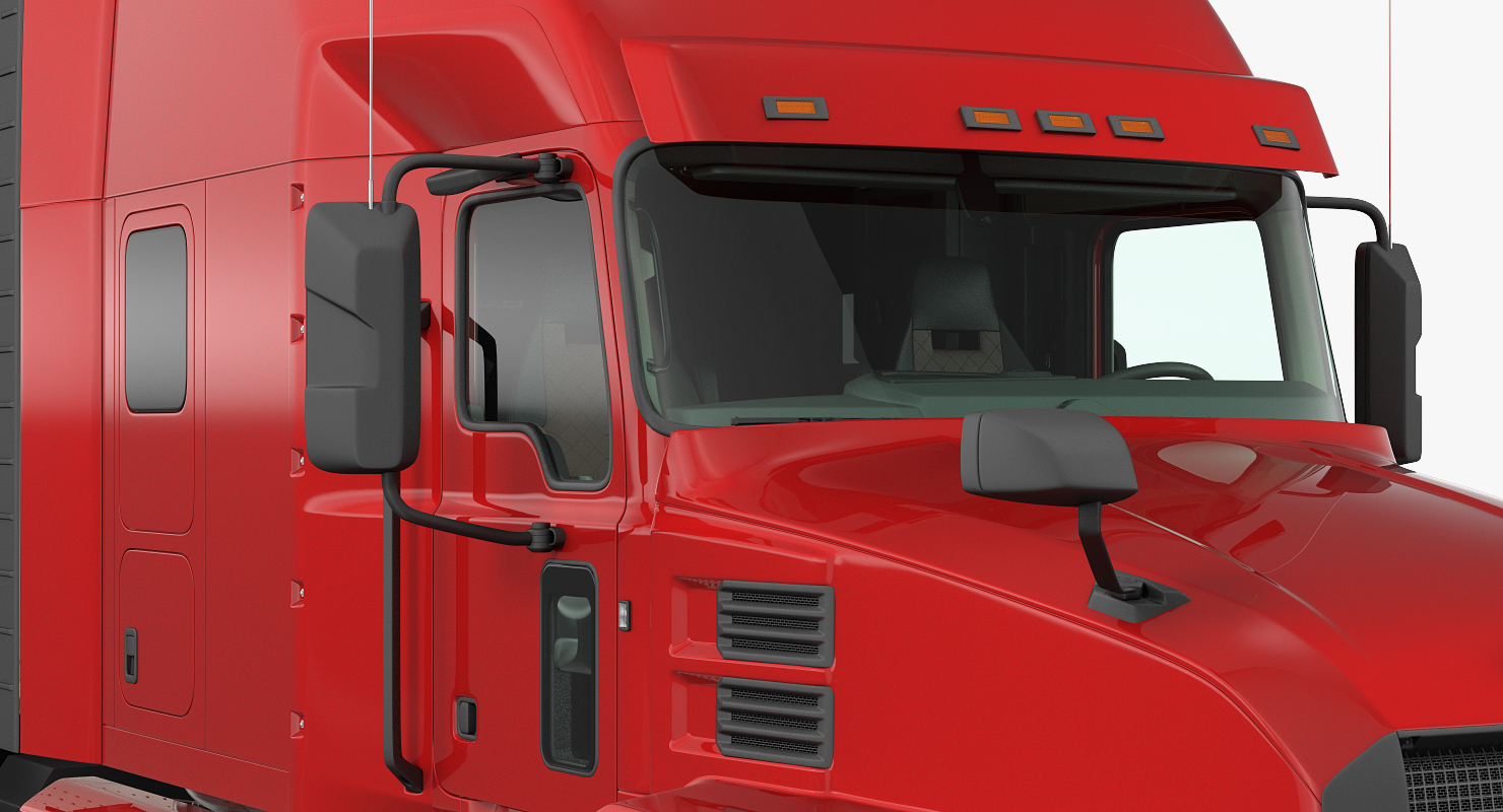 3D model Mack Anthem Truck with Trailer 2018