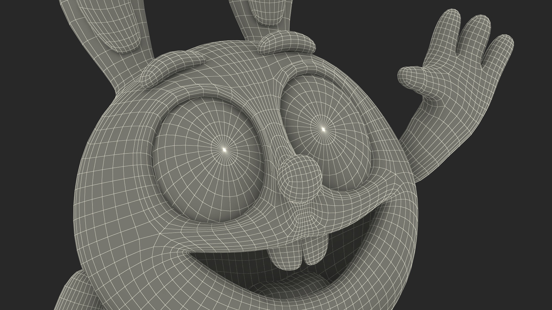 3D GoGoRiki Rabbit Character Happy Pose