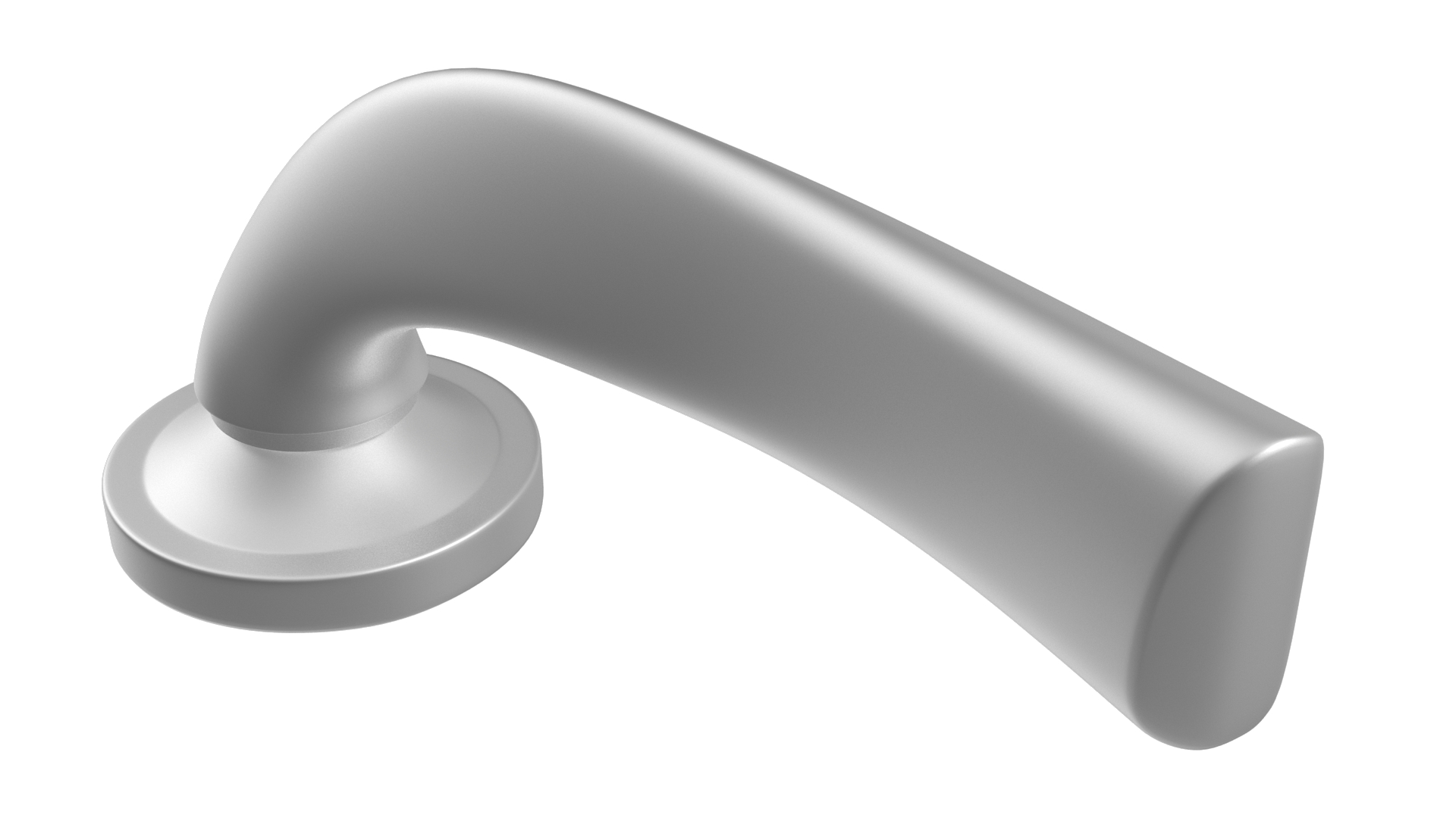 3D Door Handle Swivel Curved Metal