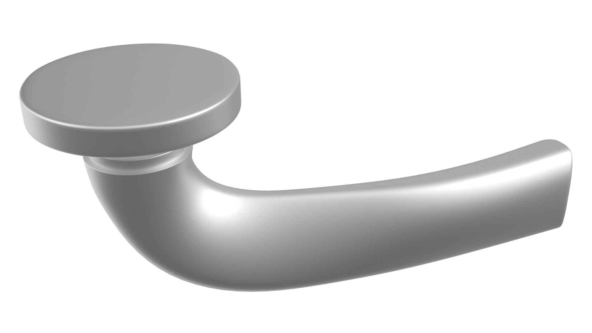 3D Door Handle Swivel Curved Metal